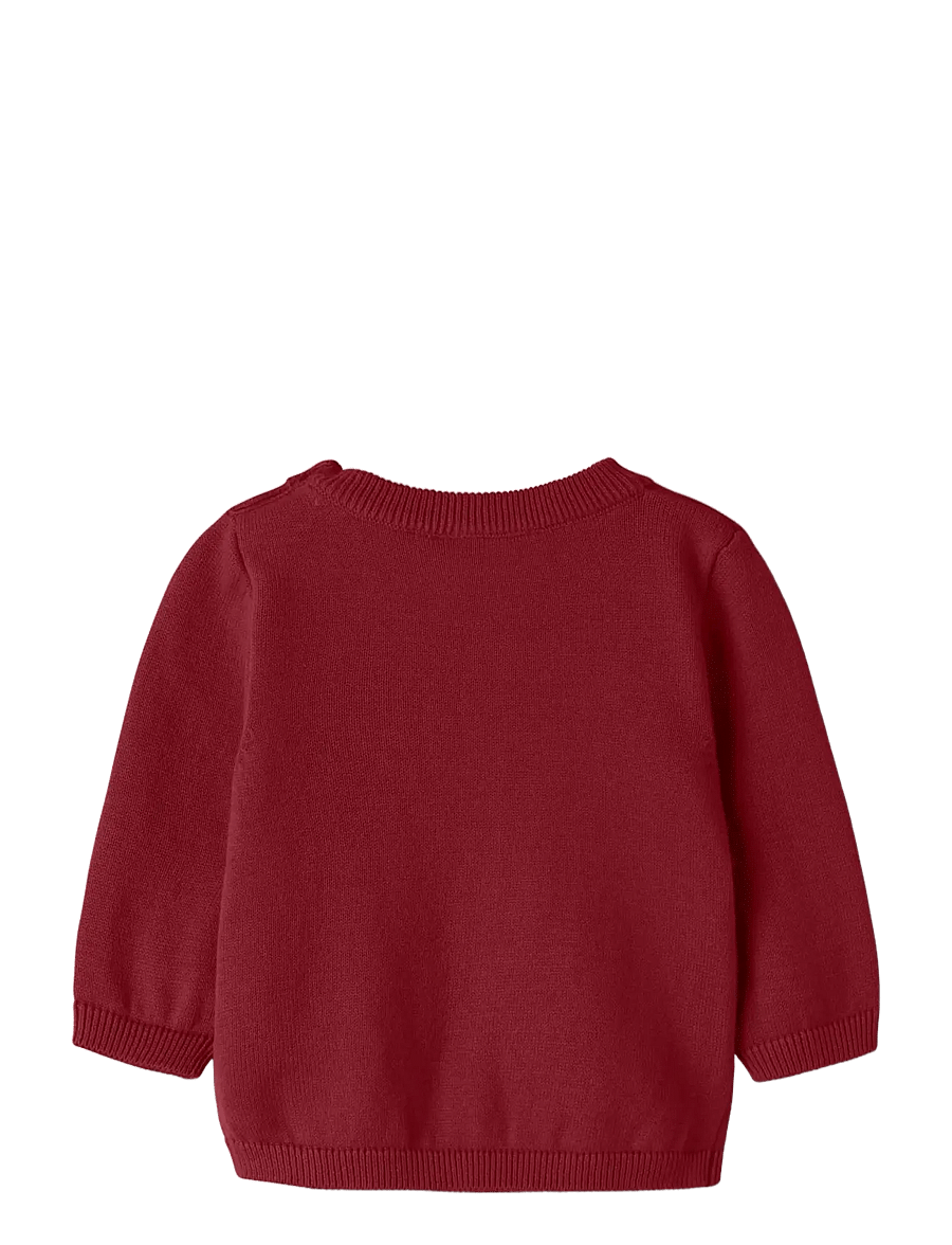 name it - NBFRISSE LS KNIT - pullover - red dahlia - 1