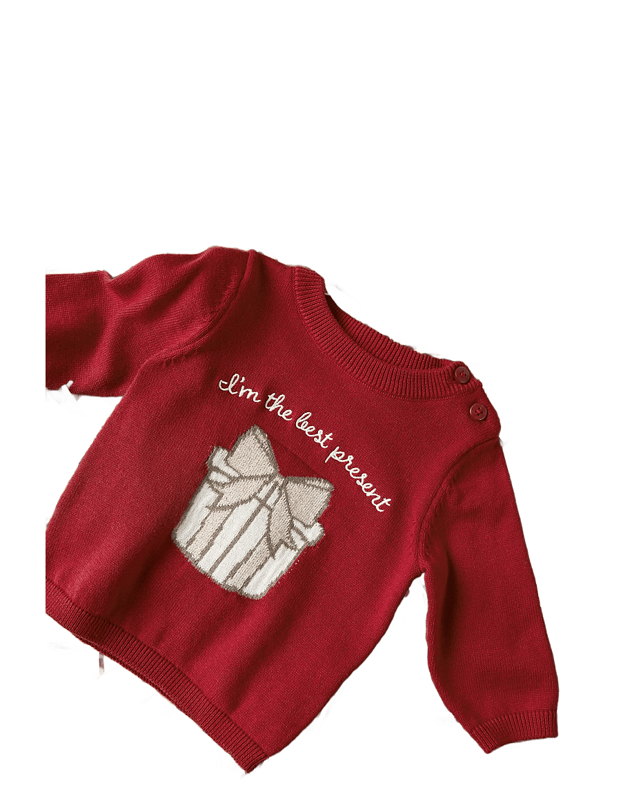 name it - NBFRISSE LS KNIT - pullover - red dahlia - 2