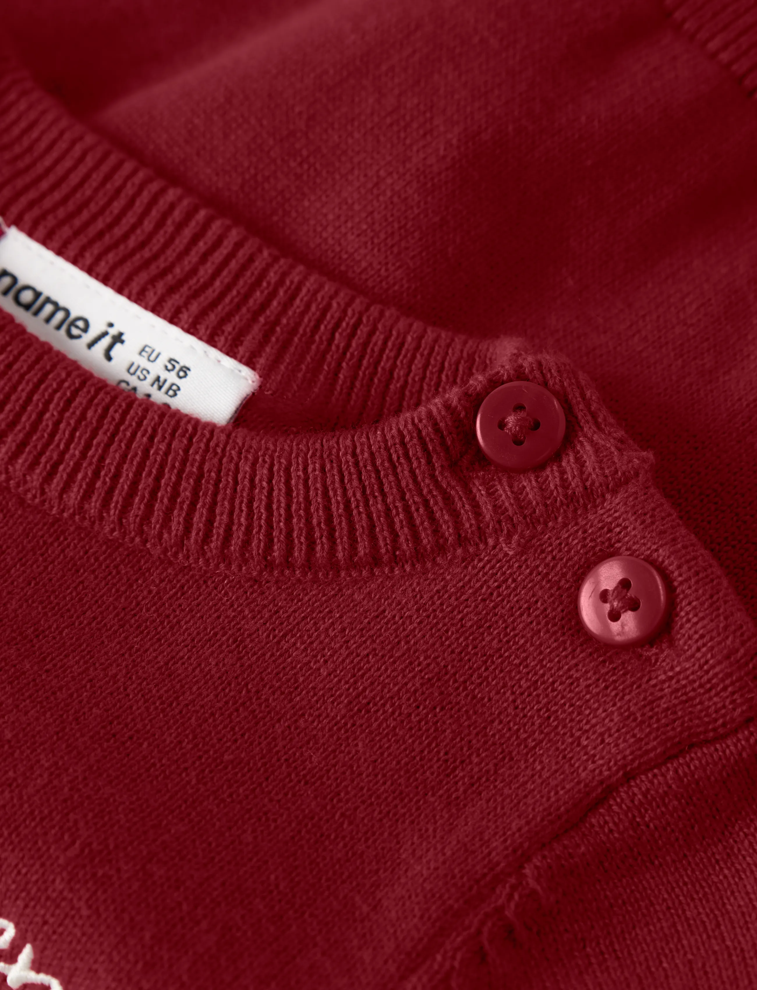 name it - NBFRISSE LS KNIT - jumpers - red dahlia - 3