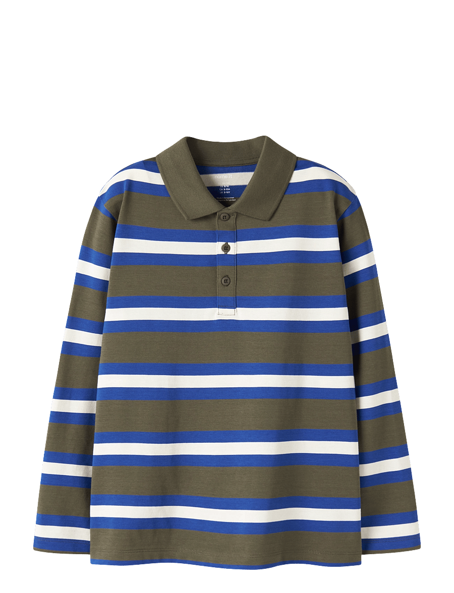 name it - NKMNAFTALI LS NREG POLO BOX - langärmelig poloshirt - olive night - 0