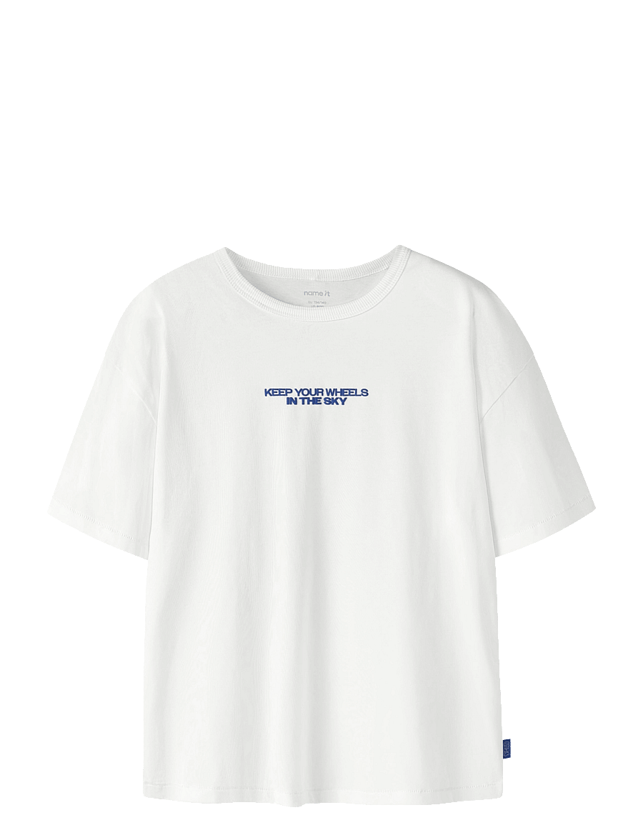 name it - NKMNICO SS RLX TOP BOX - kortærmede t-shirts - cloud dancer - 1