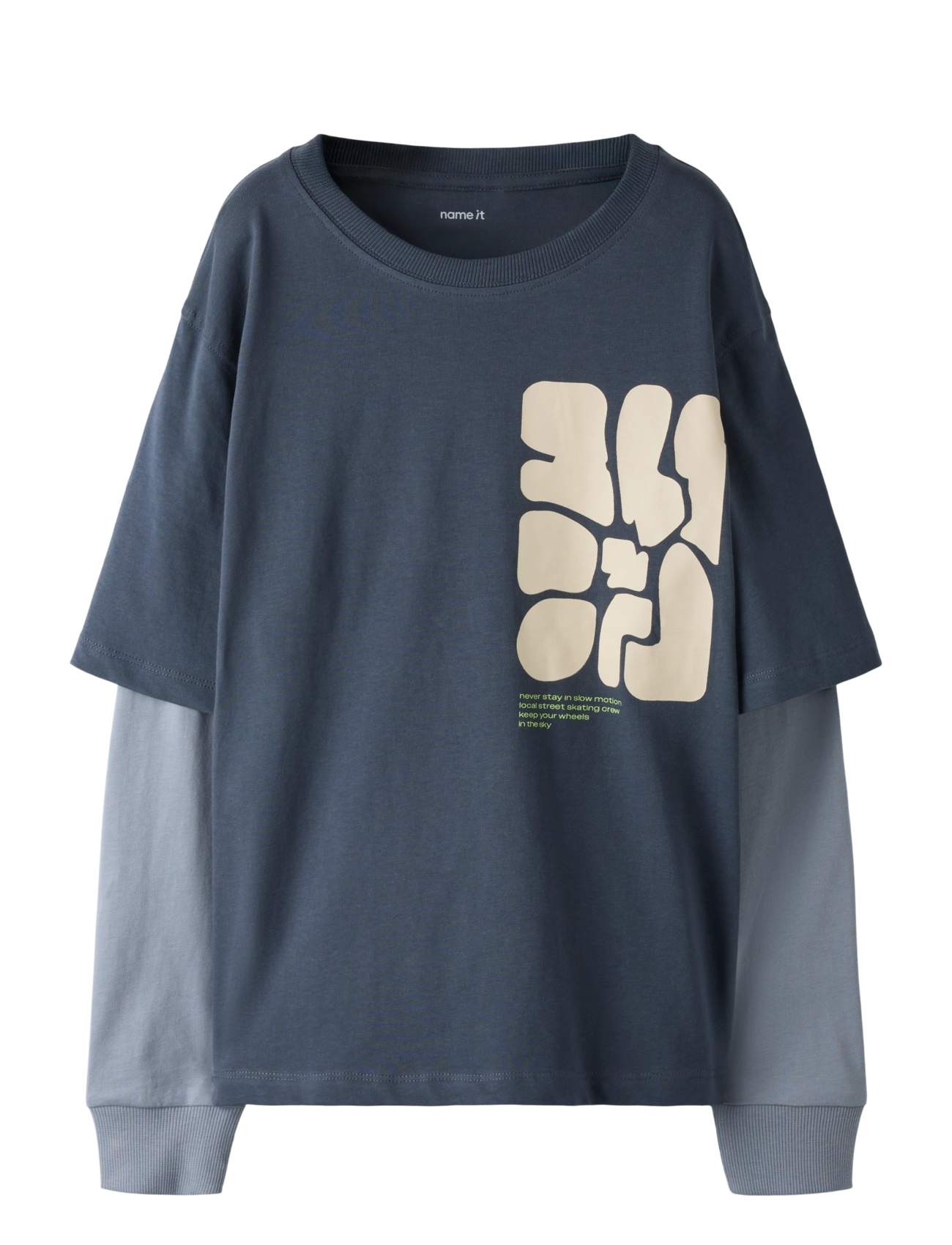 name it NKMNASIM LS NREG TOP BOX - Langärmelig - OMBRE BLUE / blue