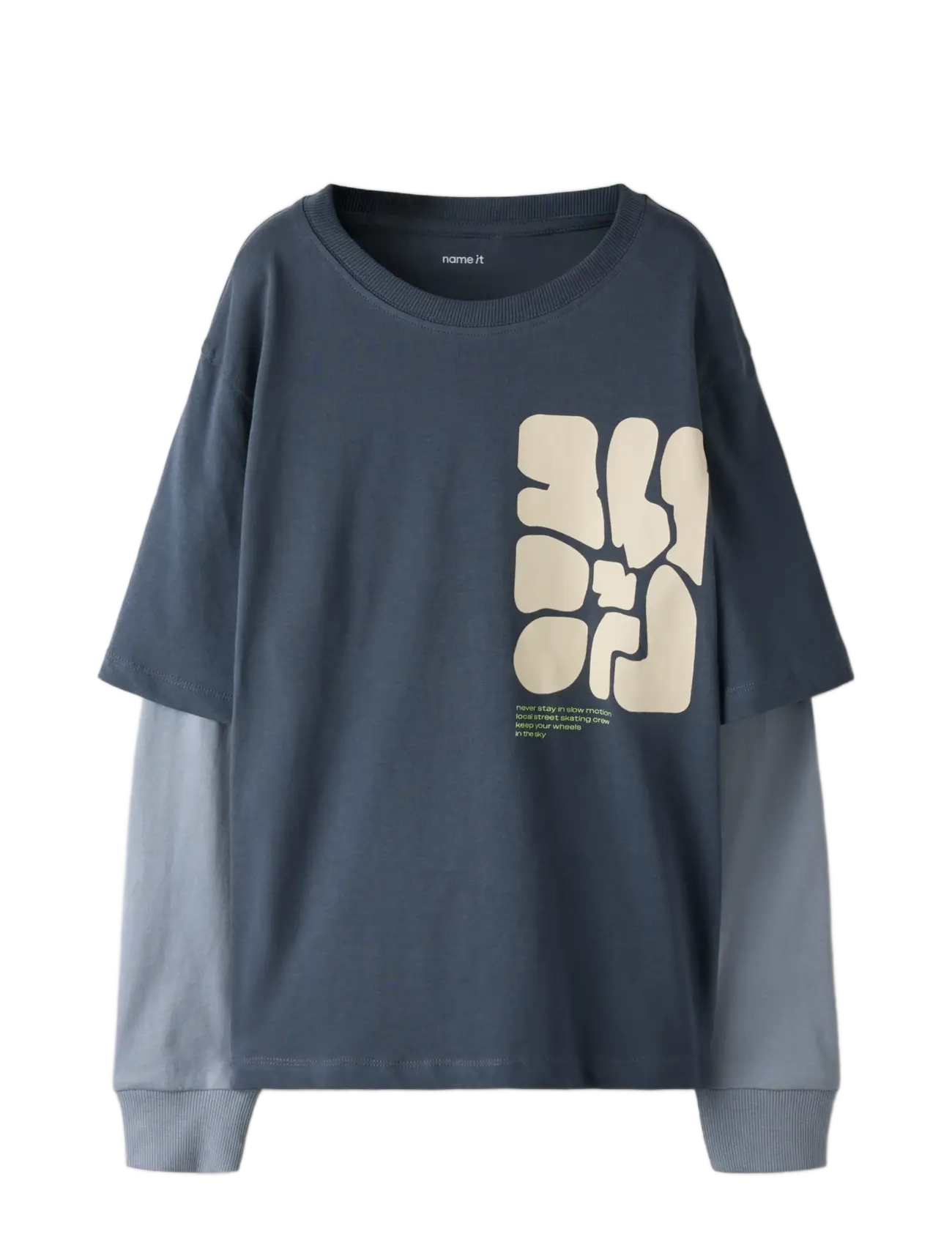 name it - NKMNASIM LS NREG TOP BOX - ombre blue - 2
