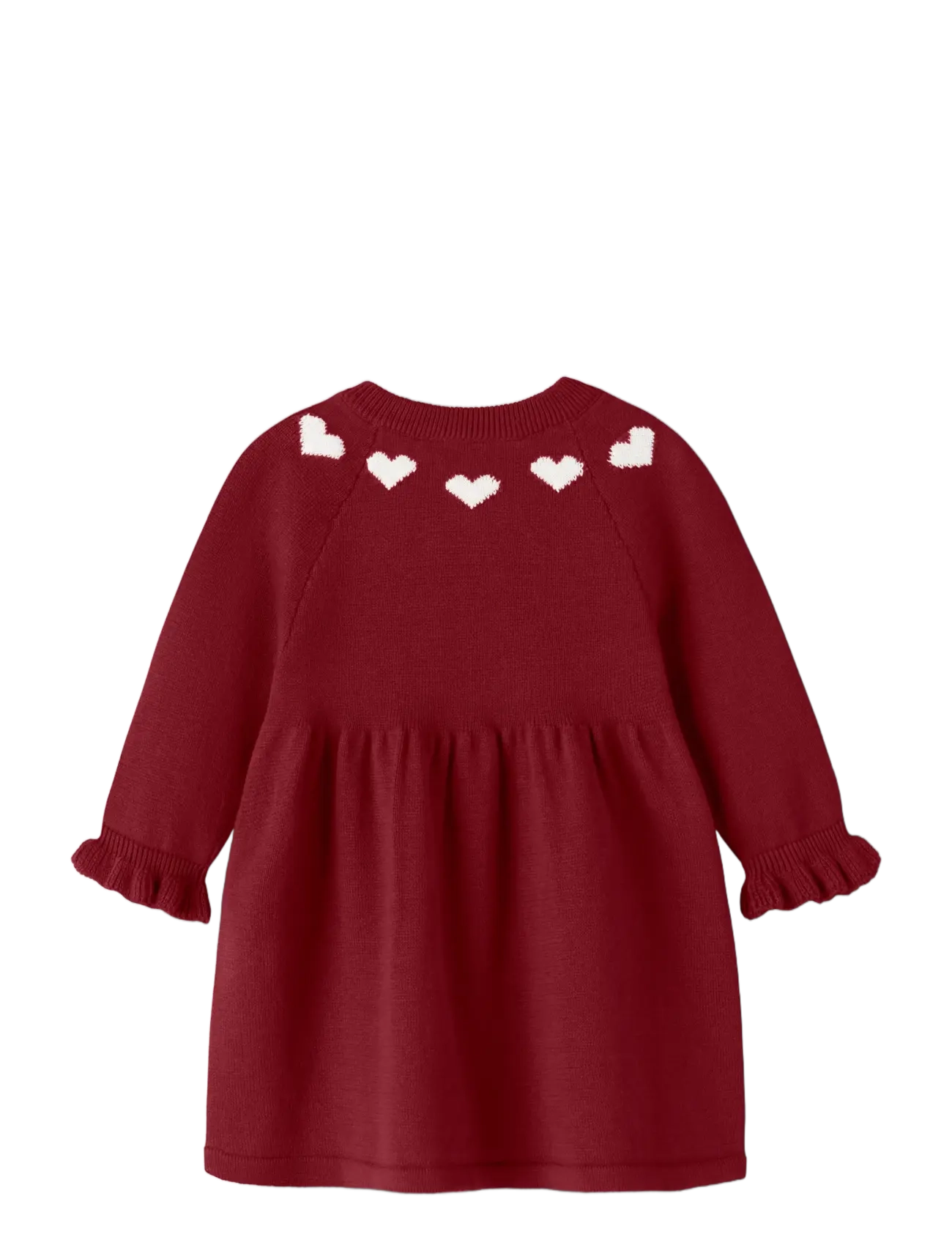 name it - NBFRISSE LS KNIT DRESS - red dahlia - 1