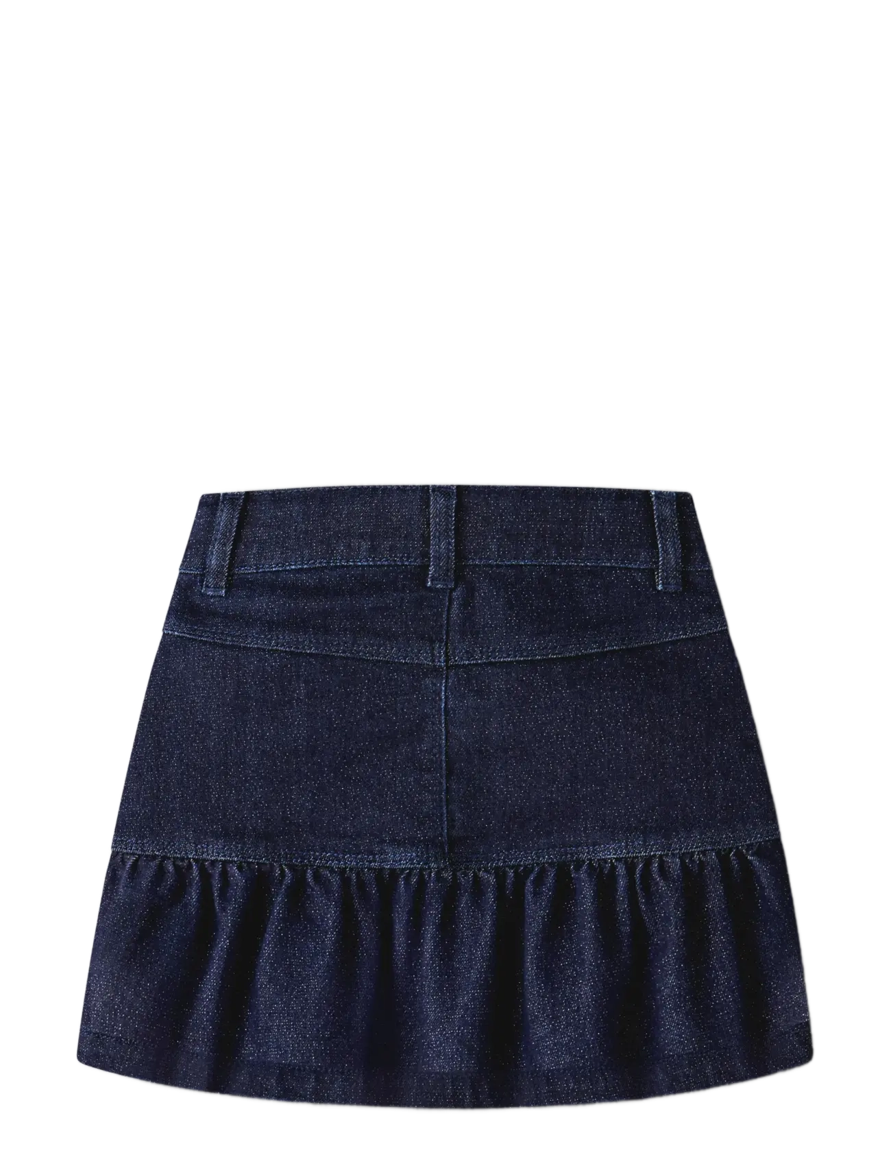 name it - NMFLIV DNM GLITTER SKIRT 1208-LU - korte nederdele - dark blue denim - 1