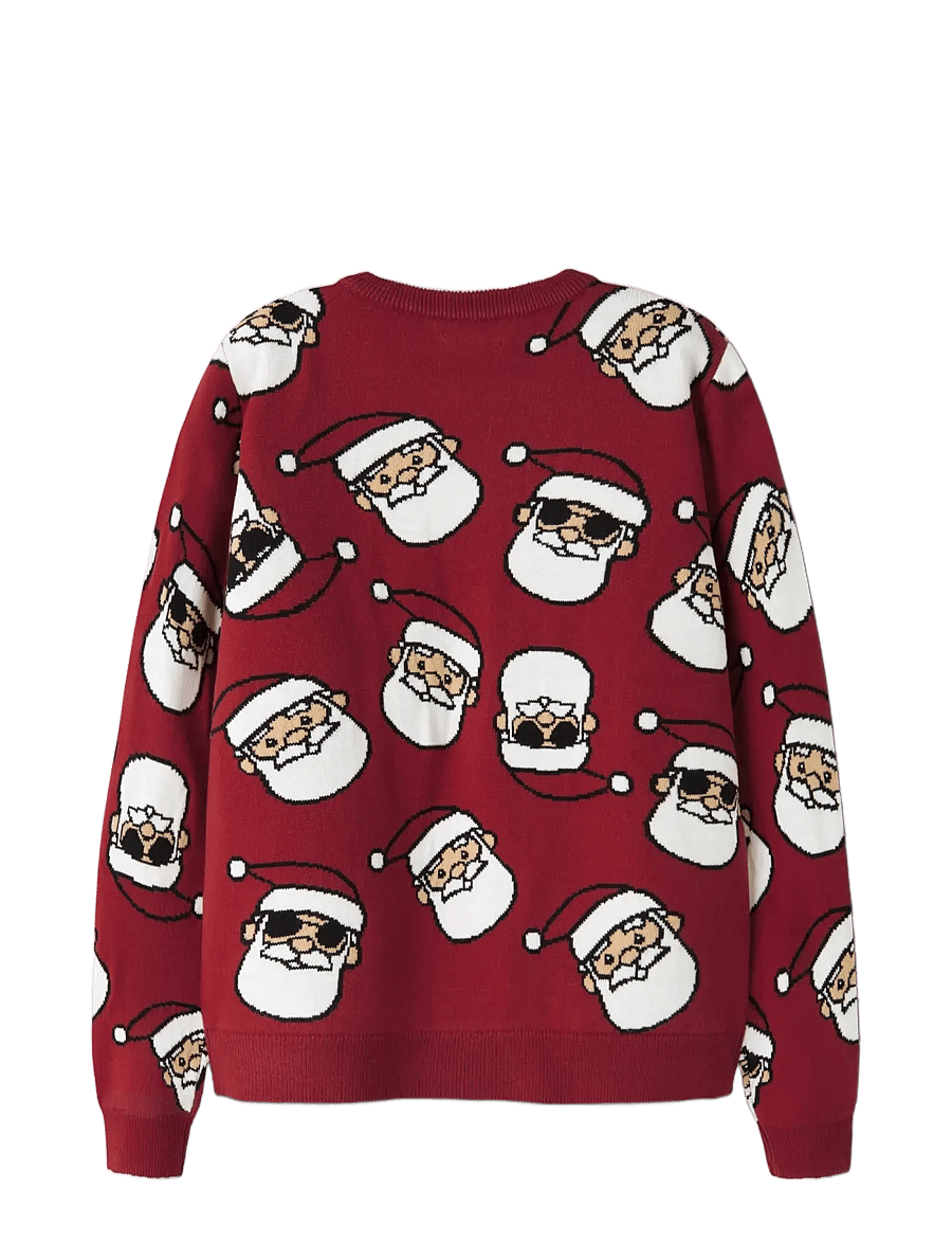name it - NKMRICO LS KNIT - pullover - red dahlia - 1