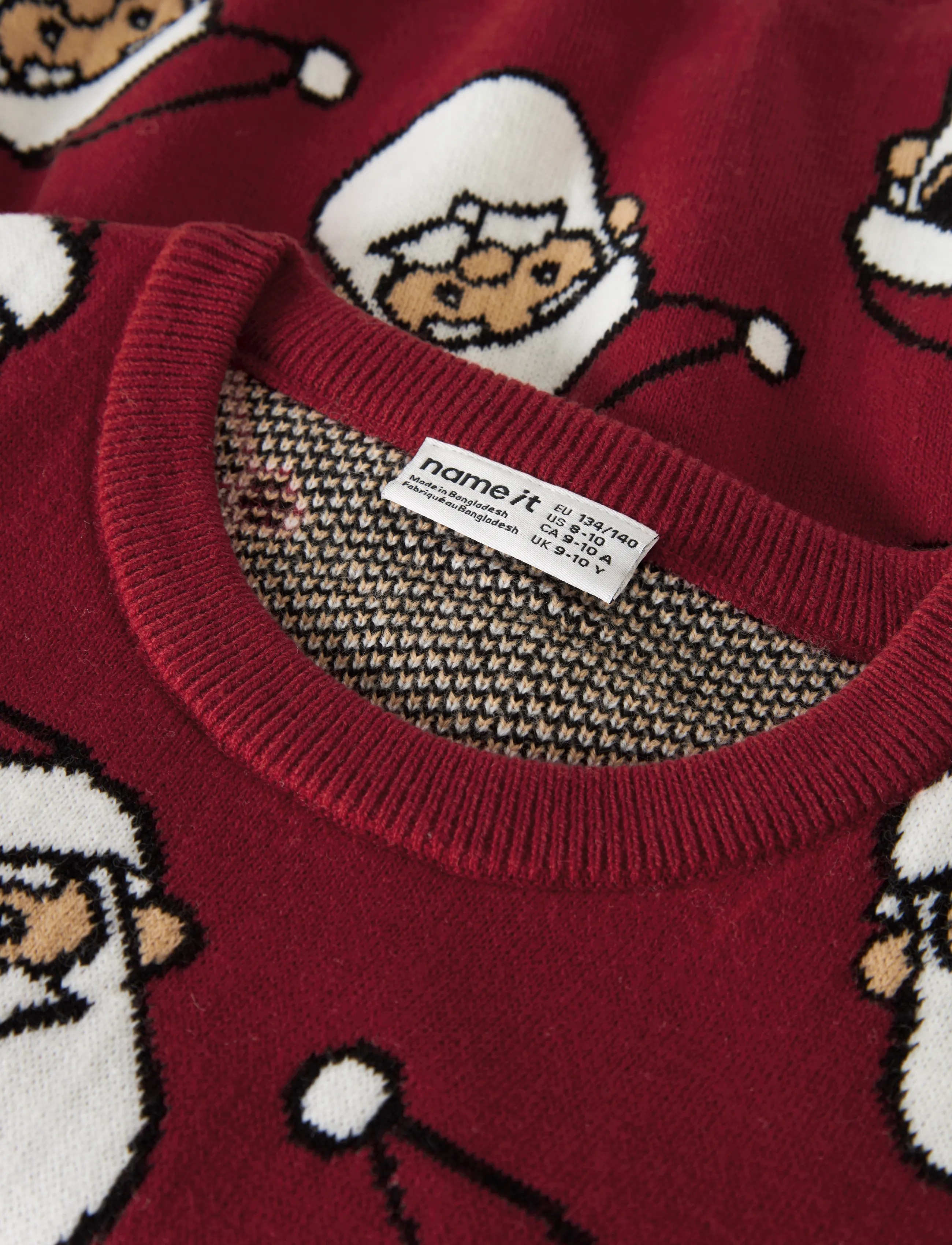 name it - NKMRICO LS KNIT - jumpers - red dahlia - 3