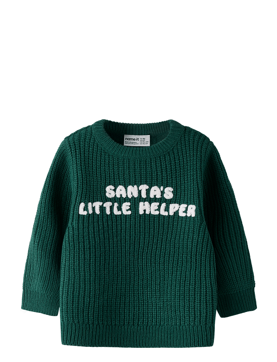 name it - NMMRISSI LS LOOSE KNIT BOX - pullover - botanical garden - 0