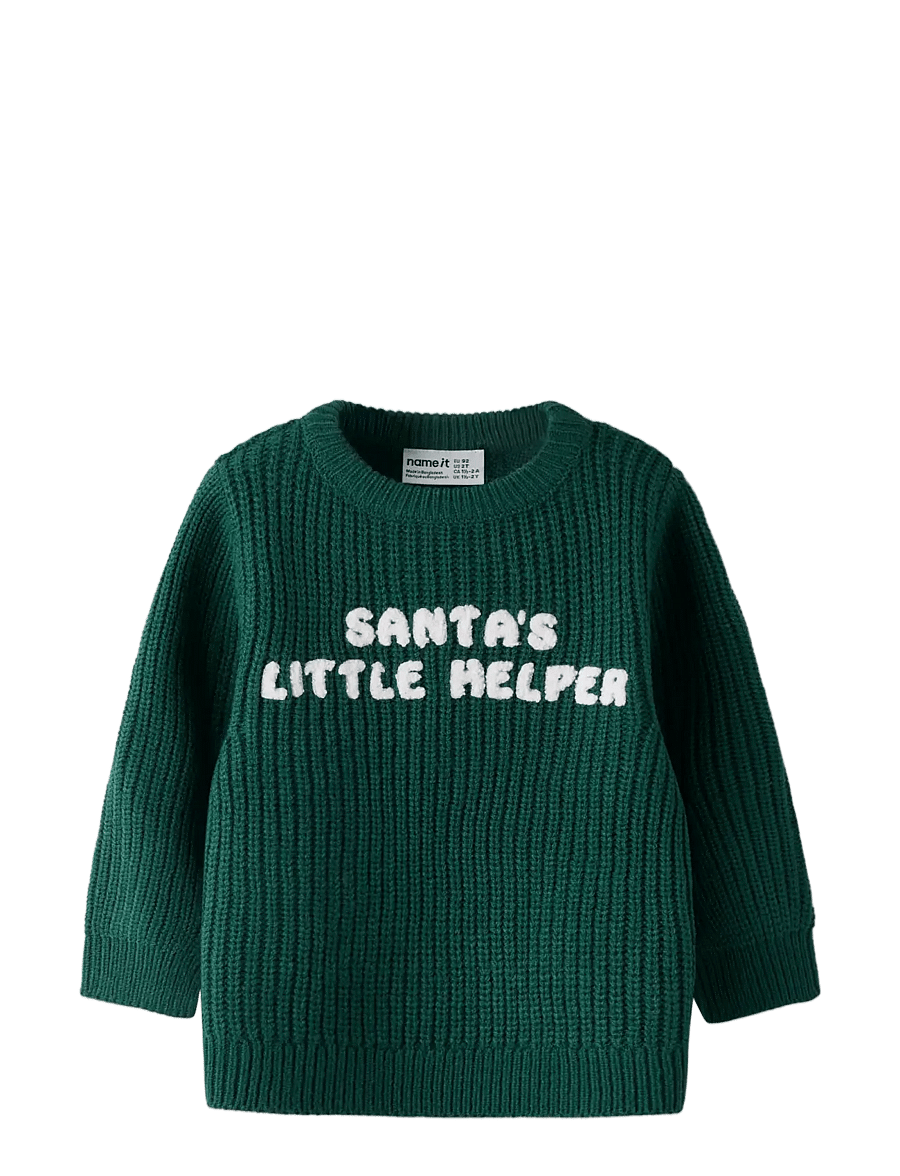 name it - NMMRISSI LS LOOSE KNIT BOX - pullover - botanical garden - 2