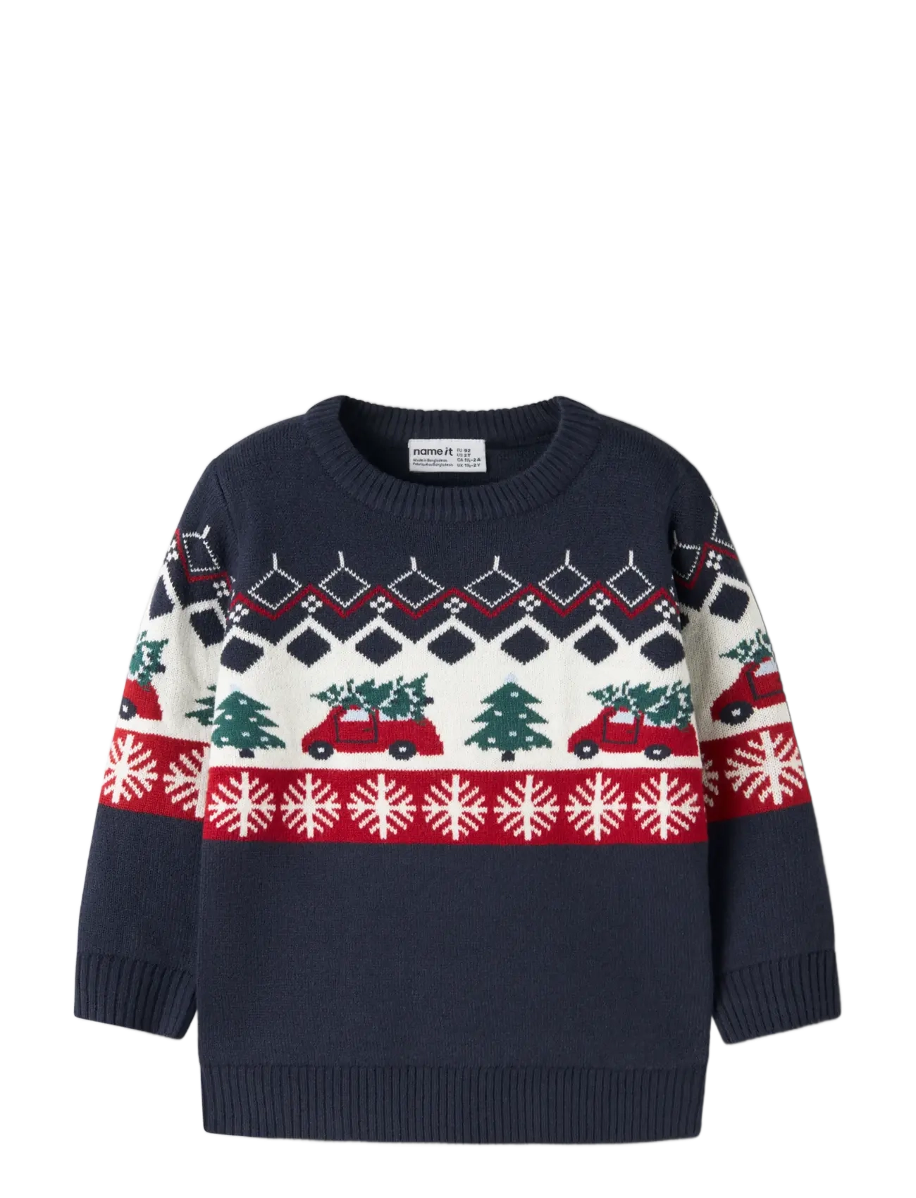 name it - NMMRISSI LS LOOSE KNIT BOX - jumpers - navy blazer - 2