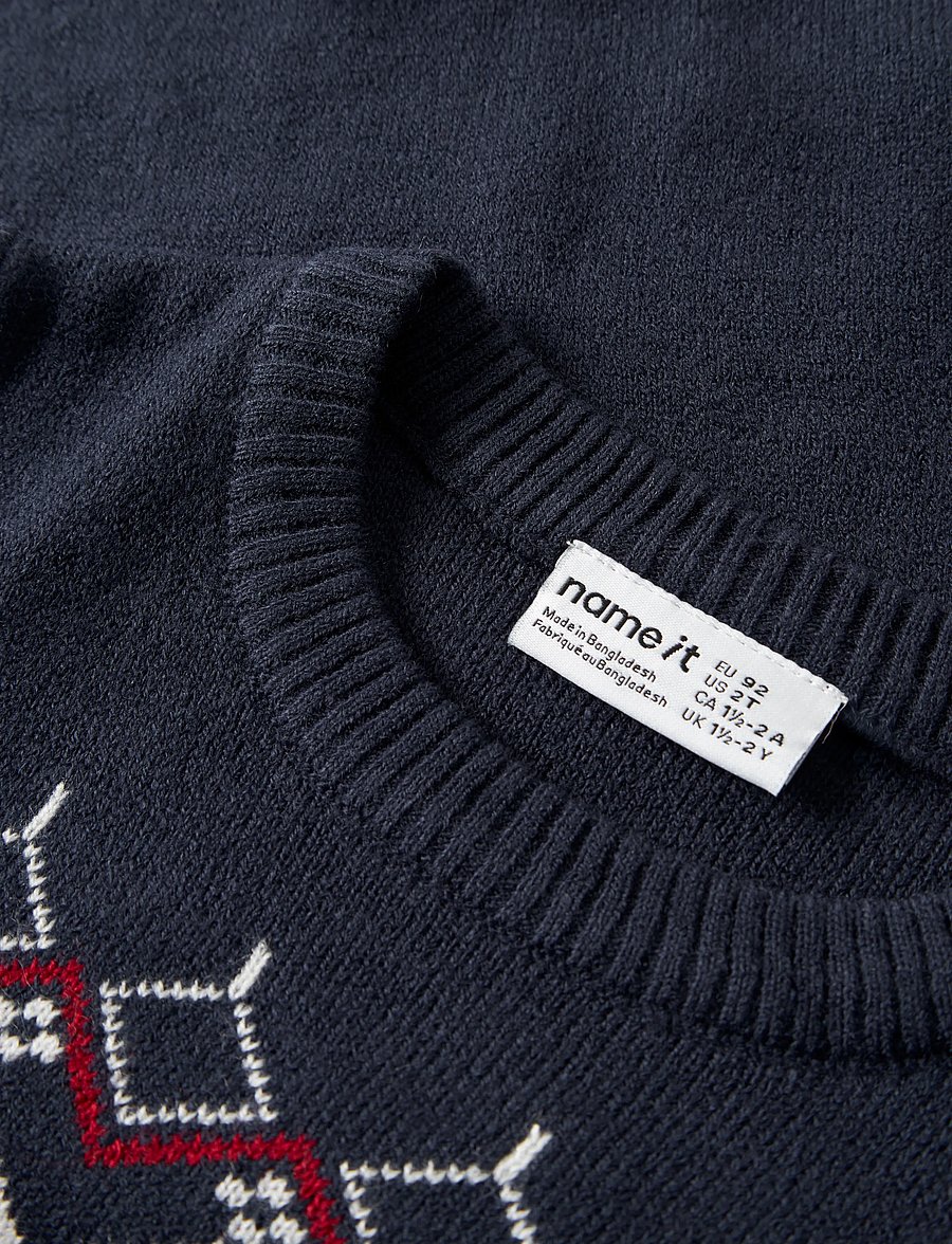 name it - NMMRISSI LS LOOSE KNIT BOX - pullover - navy blazer - 5