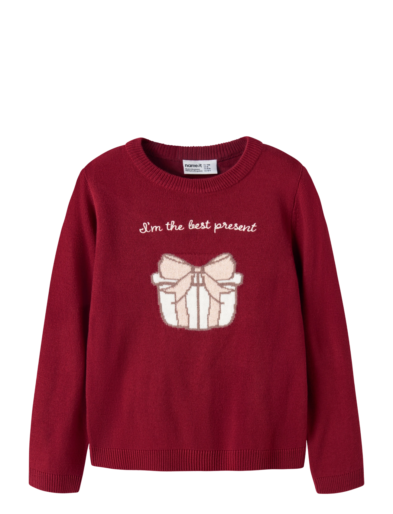 name it NMFRISSE LS KNIT - Jumpers - RED DAHLIA / burgundy
