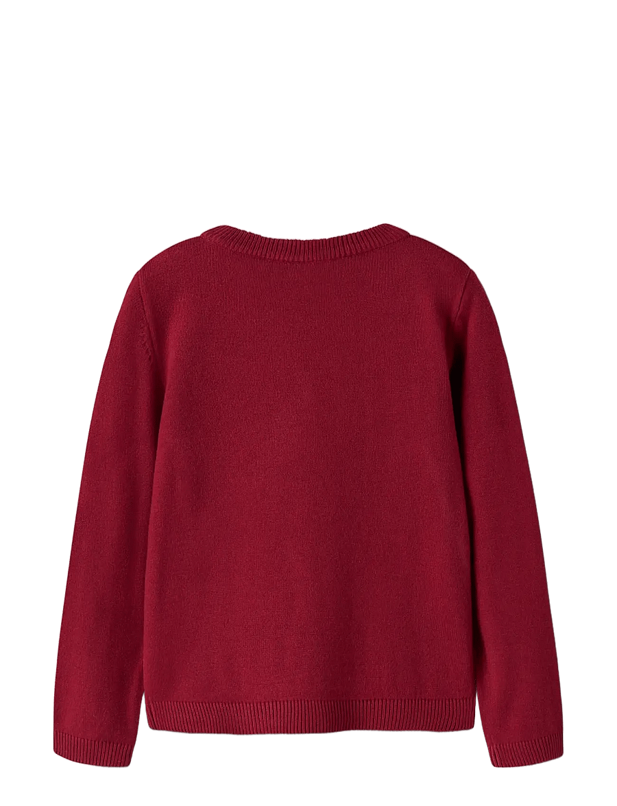 name it - NMFRISSE LS KNIT - pullover - red dahlia - 1