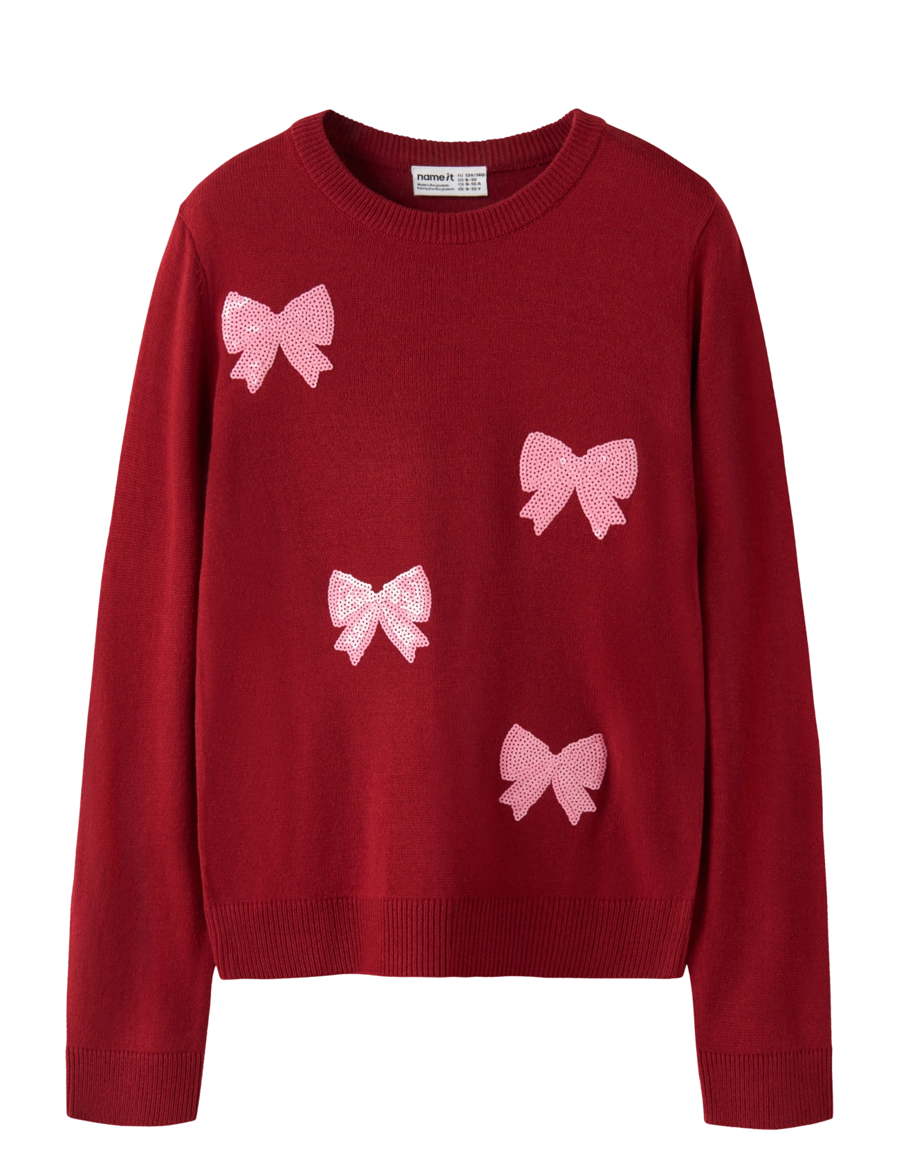 name it NKFRALLE LS KNIT - Jumpers - RED DAHLIA / red