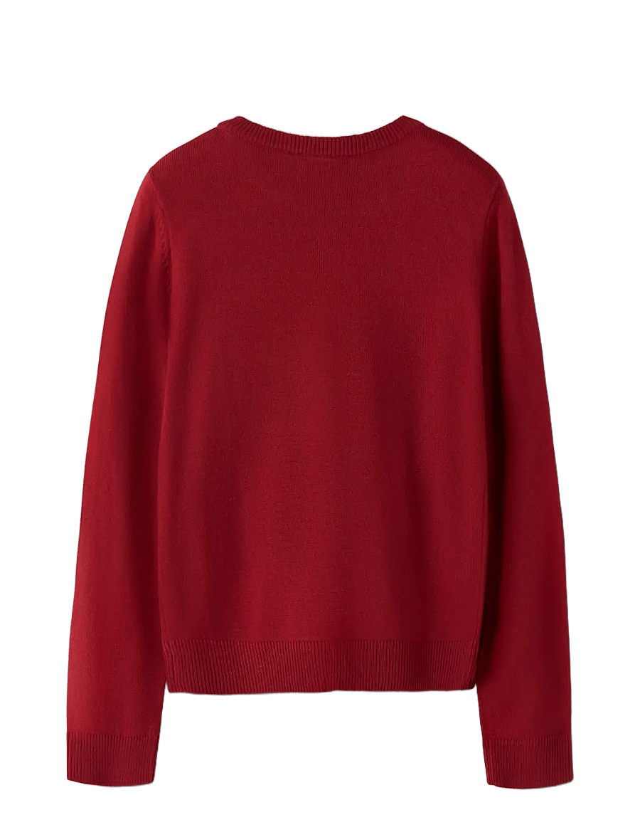 name it - NKFRALLE LS KNIT - pullover - red dahlia - 1