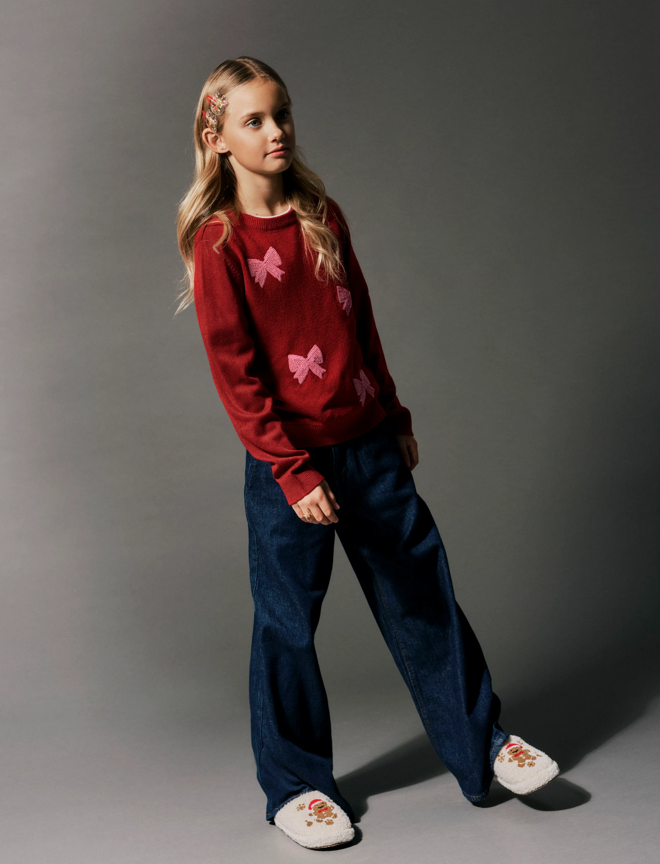 name it - NKFRALLE LS KNIT - jumpers - red dahlia - 3