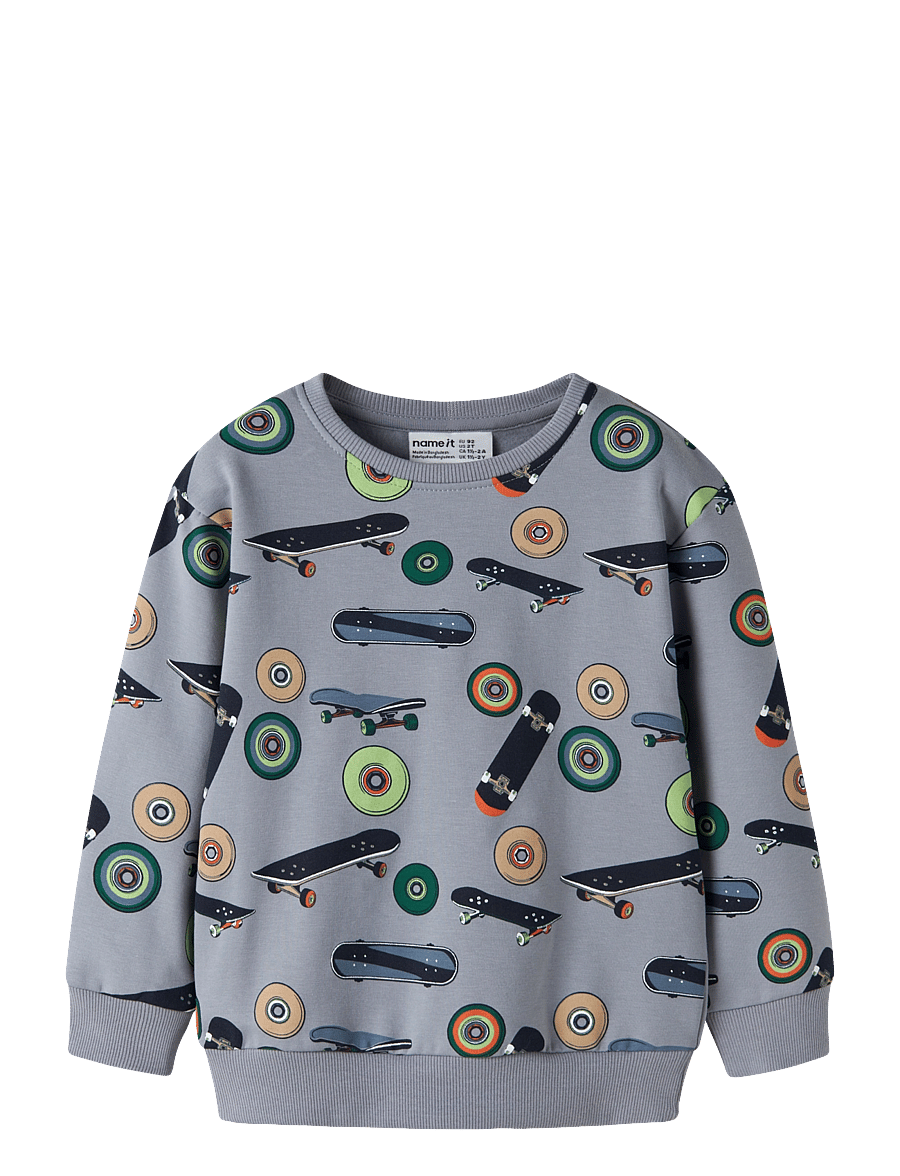 name it - NMMNORM LS NREG SWEAT BRU BOX - sweatshirts - tradewinds - 0