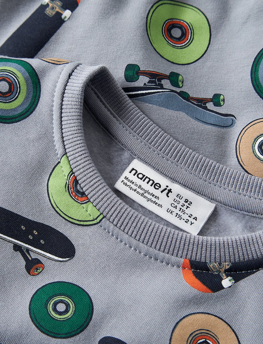 name it - NMMNORM LS NREG SWEAT BRU BOX - sweatshirts - tradewinds - 2