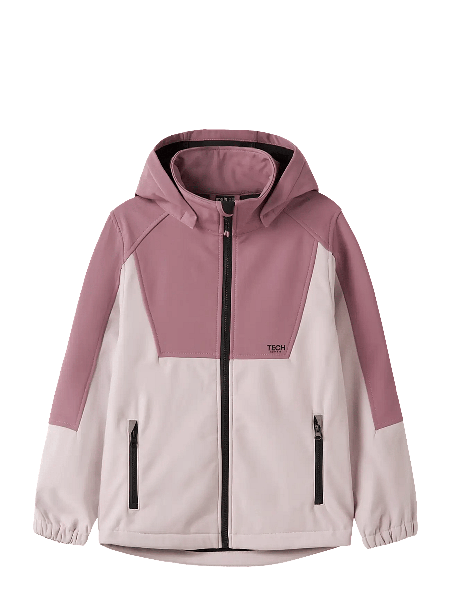 name it - NKNALFA08 SOFTSHELL JACKET BLOCK FO1 - softshelljackor - wistful mauve - 0