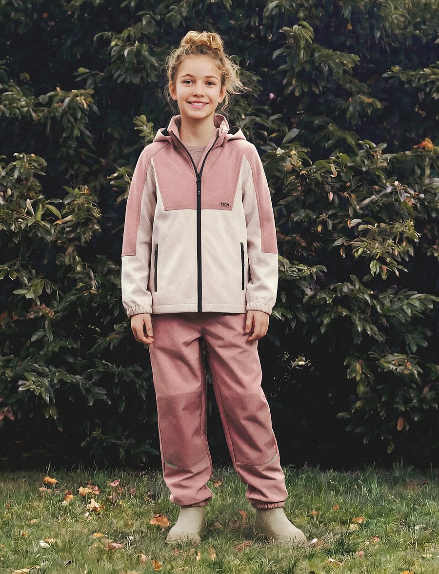 name it - NKNALFA08 SOFTSHELL JACKET BLOCK FO1 - softshell-jacken - wistful mauve - 3