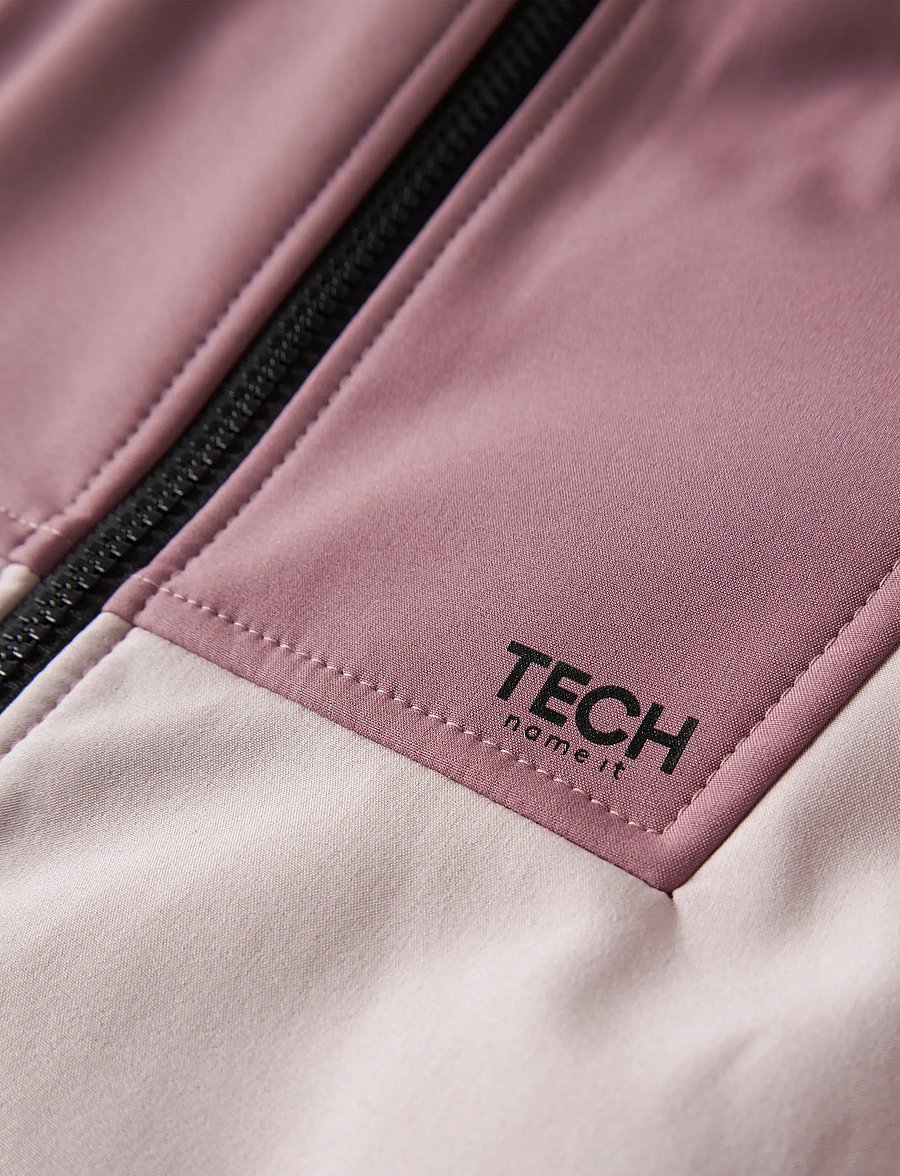 name it - NKNALFA08 SOFTSHELL JACKET BLOCK FO1 - softshelljackor - wistful mauve - 2