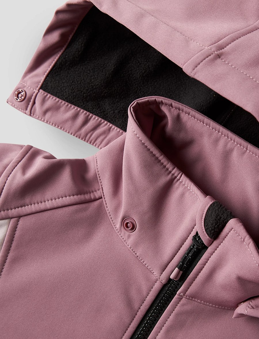 name it - NKNALFA08 SOFTSHELL JACKET BLOCK FO1 - softshelljackor - wistful mauve - 4