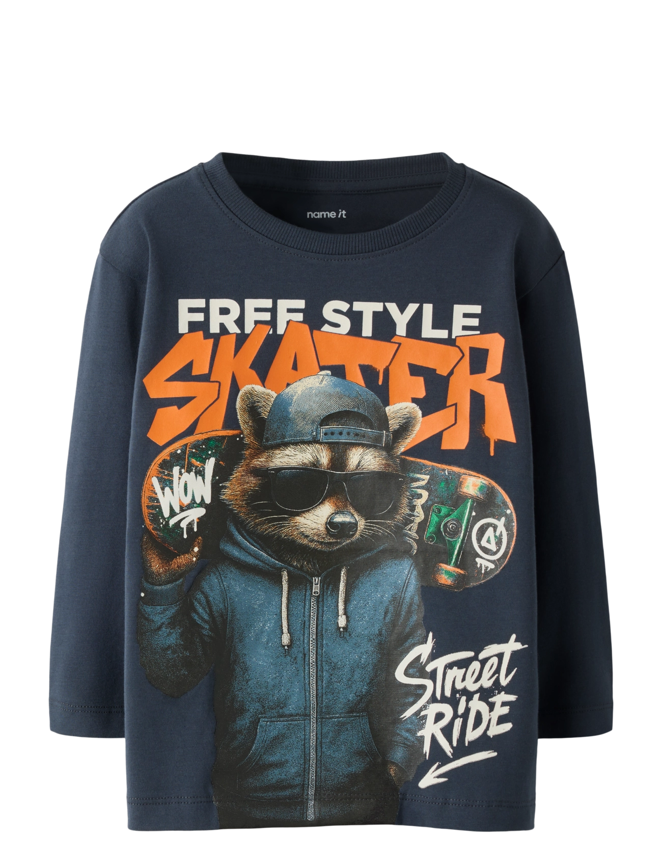 name it NMMNICKY LS NREG TOP BOX - Toppar & T-shirts - OMBRE BLUE / navy
