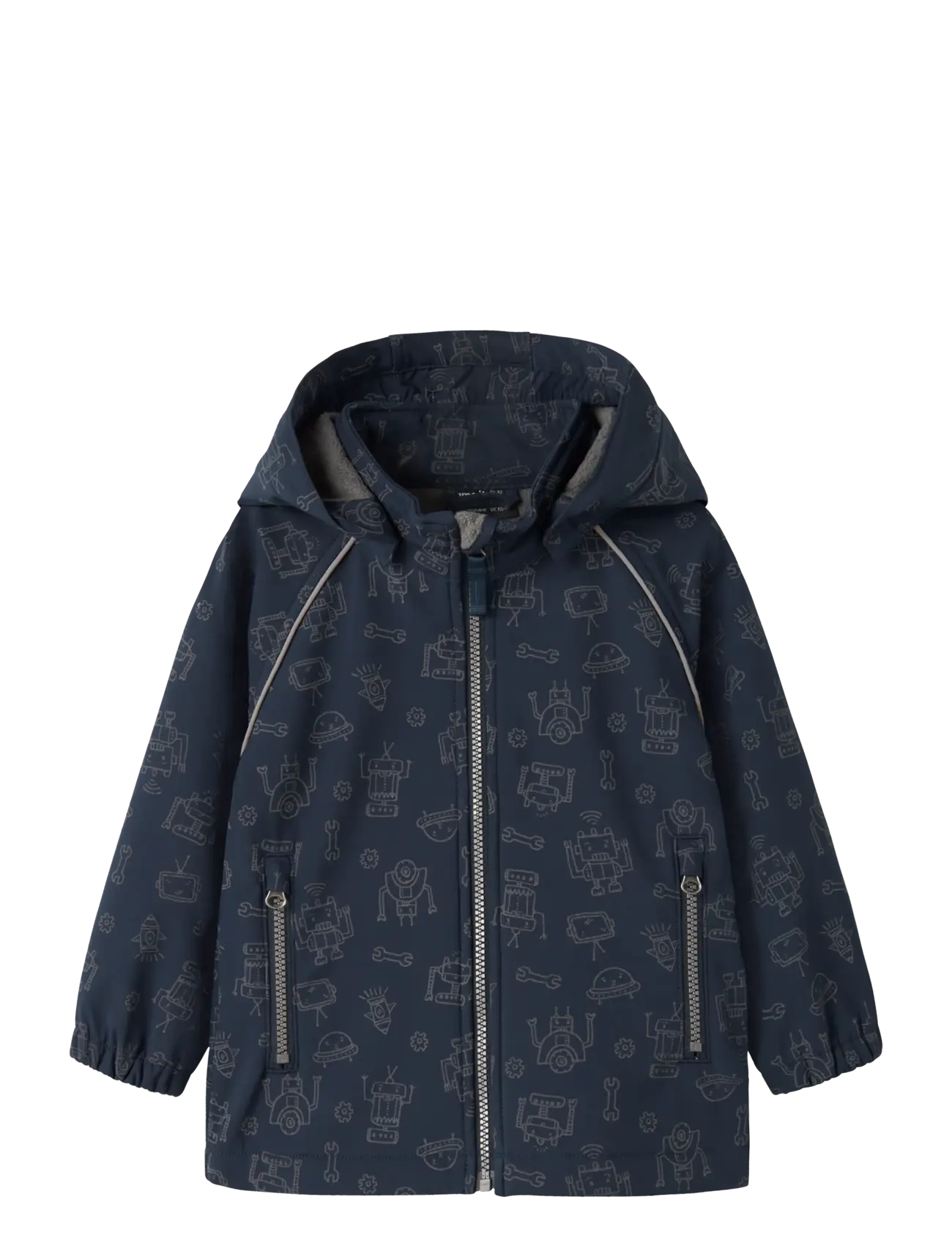 name it NMMALFA08 SOFTSHELL JACKET REF AOP FO1 - Softshells - DARK SAPPHIRE / navy