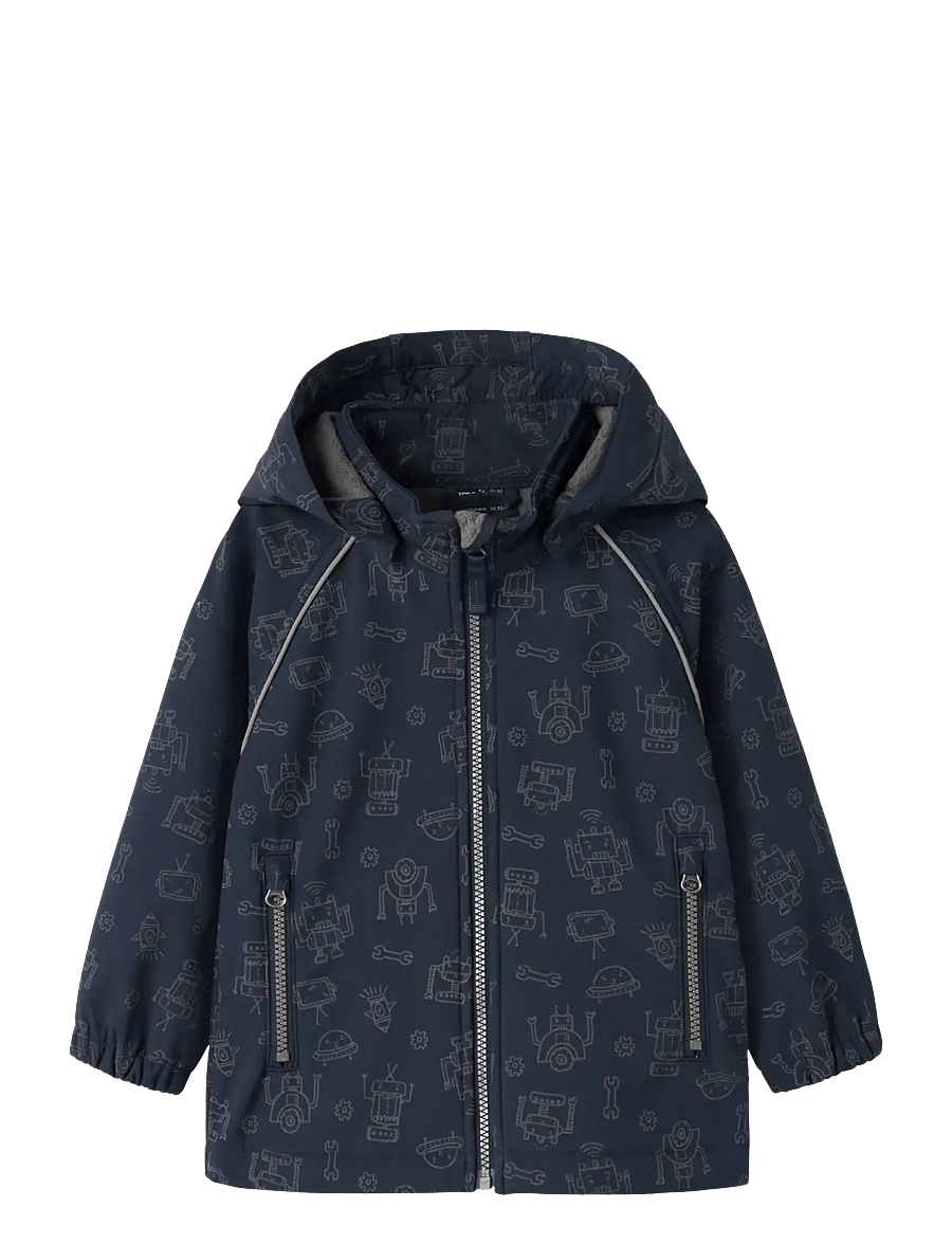name it - NMMALFA08 SOFTSHELL JACKET REF AOP FO1 - dark sapphire - 0