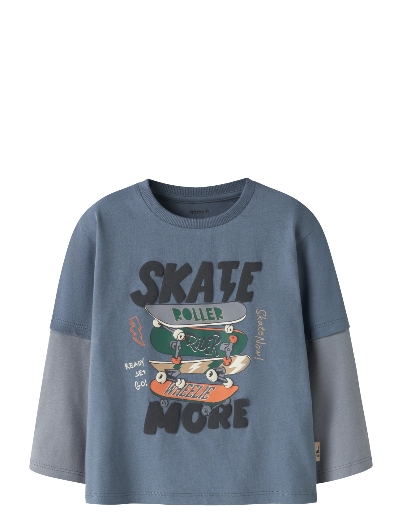 name it NMMNIAM LS TOP BOX - Toppar & T-shirts - BLUE MIRAGE / blue