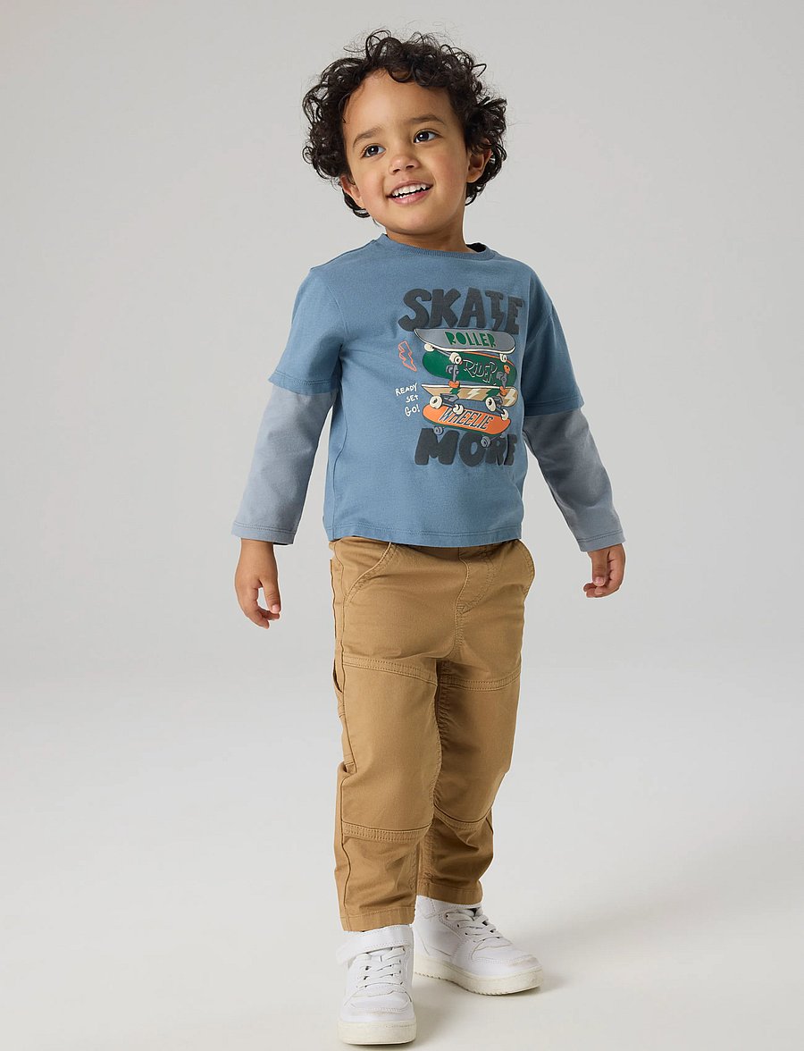 name it - NMMNIAM LS TOP BOX - långärmade t-shirts - blue mirage - 3