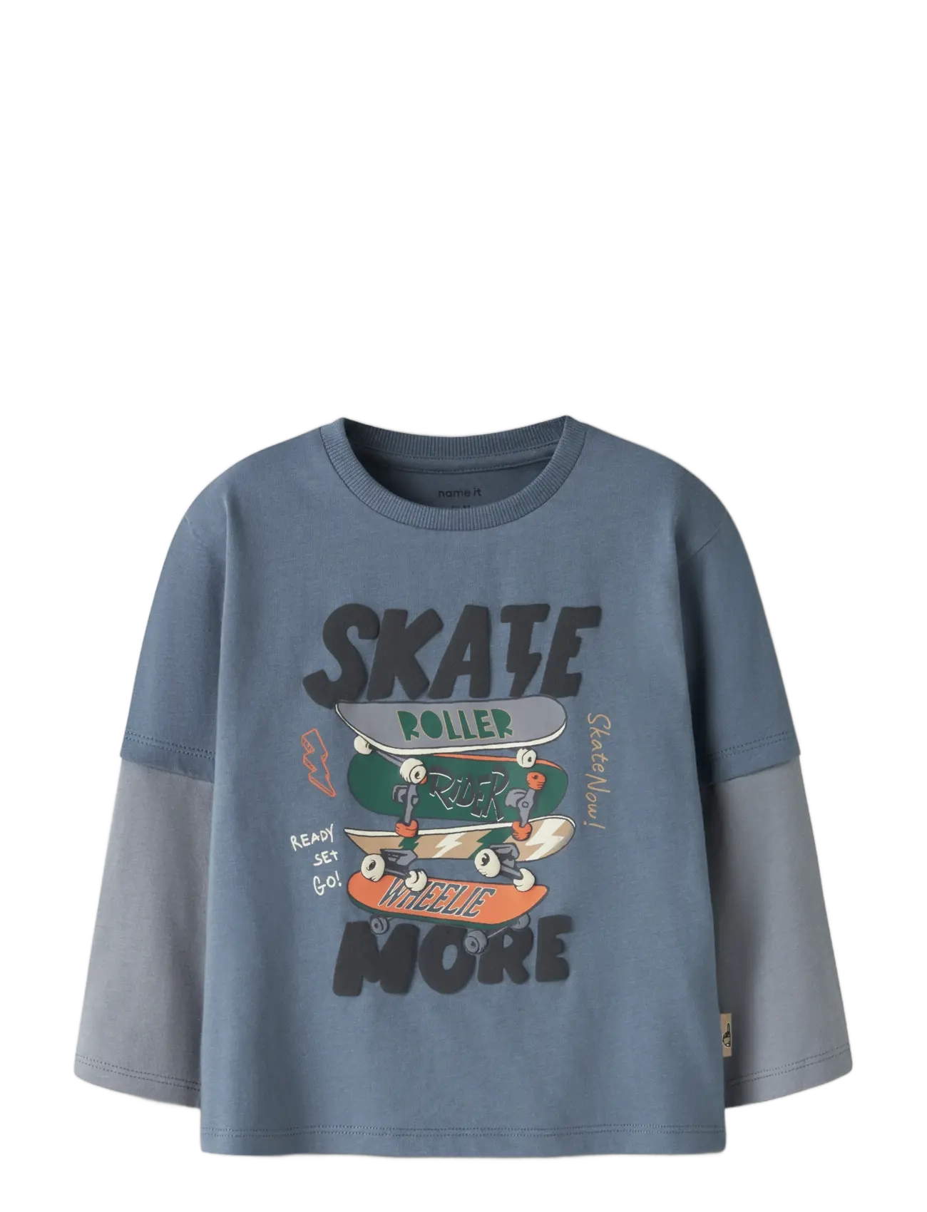 name it - NMMNIAM LS TOP BOX - långärmade t-shirts - blue mirage - 2