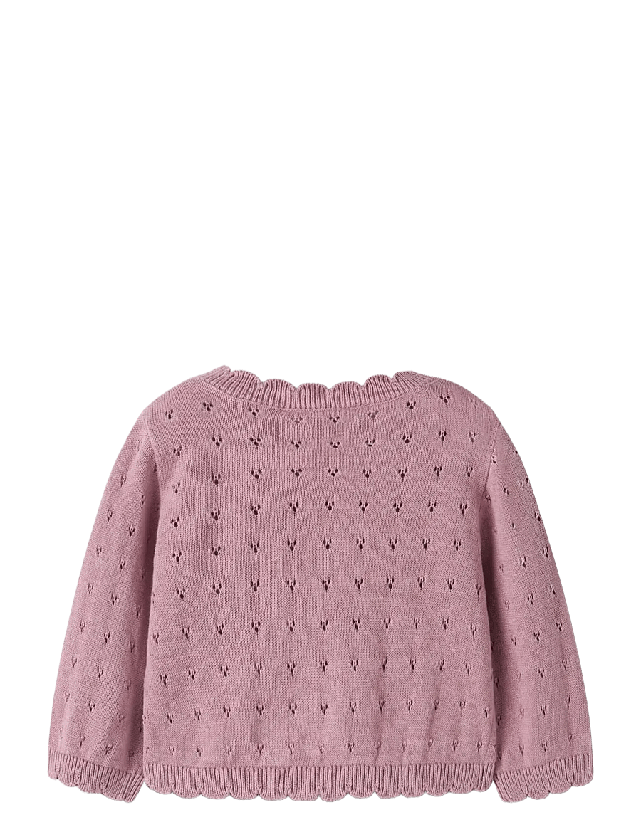 name it - NBFNALANI LS SHORT KNIT CARD - kardiganid - lilas - 1