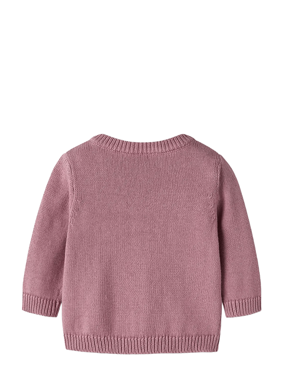 name it - NBFNANNY LS KNIT CARD - cardigans - lilas - 1