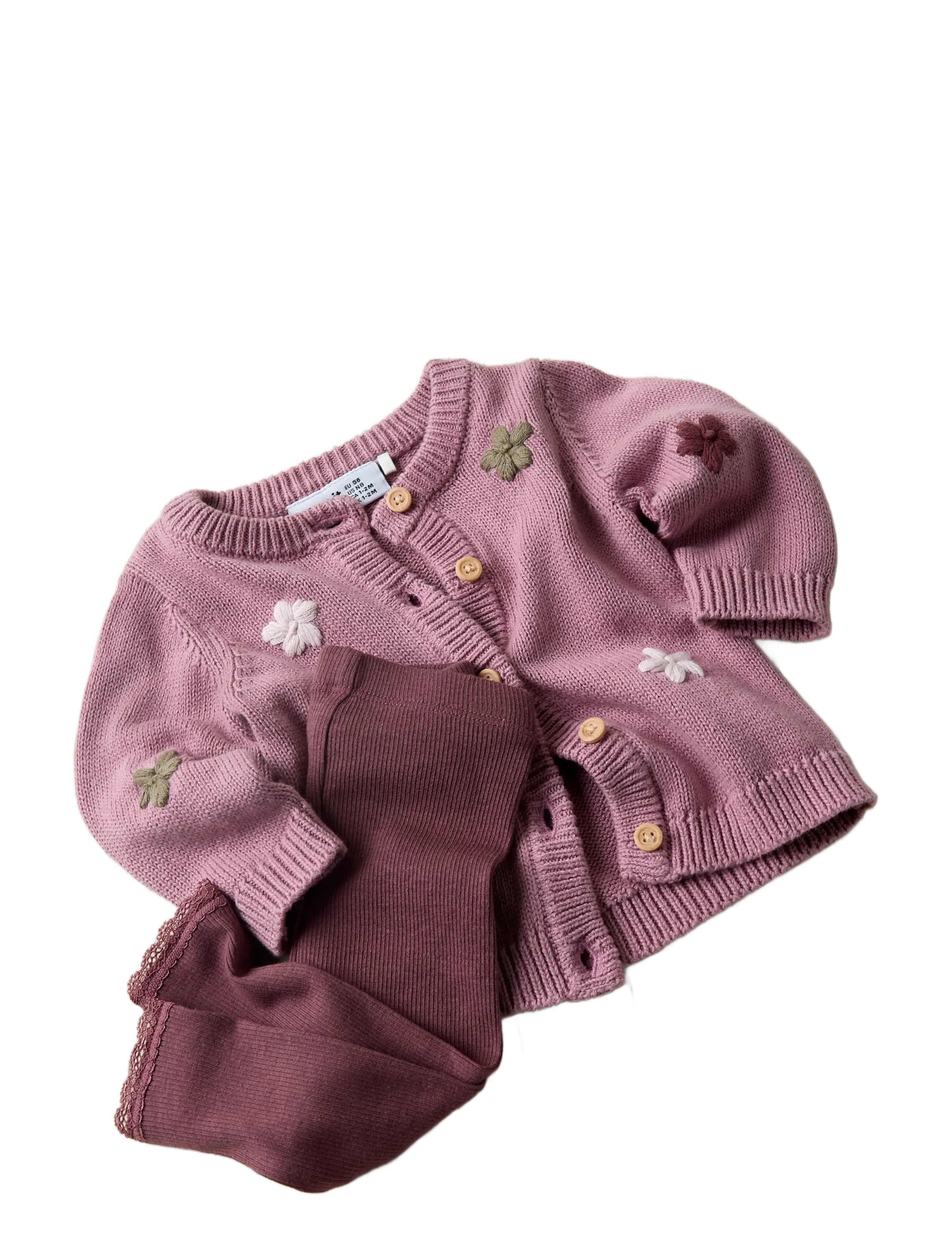 name it - NBFNANNY LS KNIT CARD - cardigans - lilas - 2
