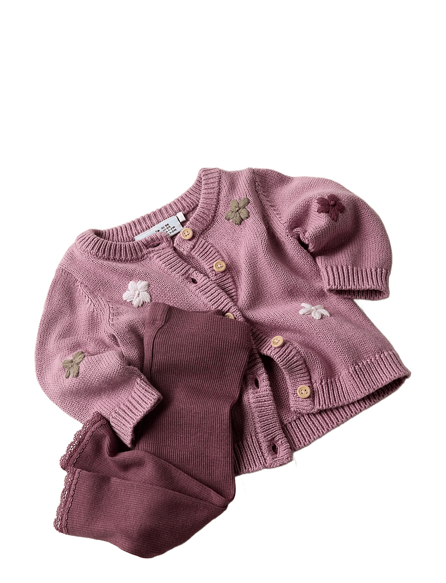 name it - NBFNANNY LS KNIT CARD - cardigans - lilas - 2
