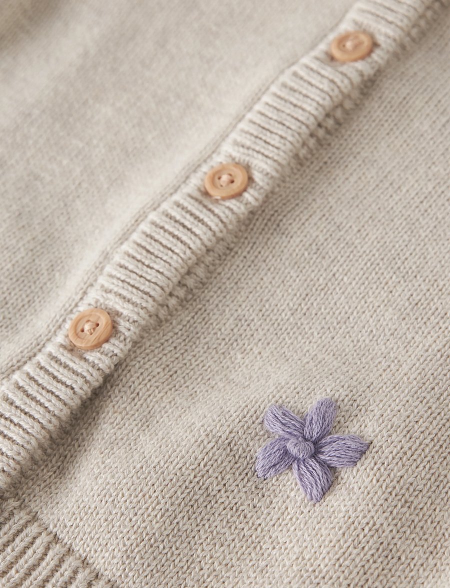 name it - NBFNANNY LS KNIT CARD - kardiganid - peyote melange - 2