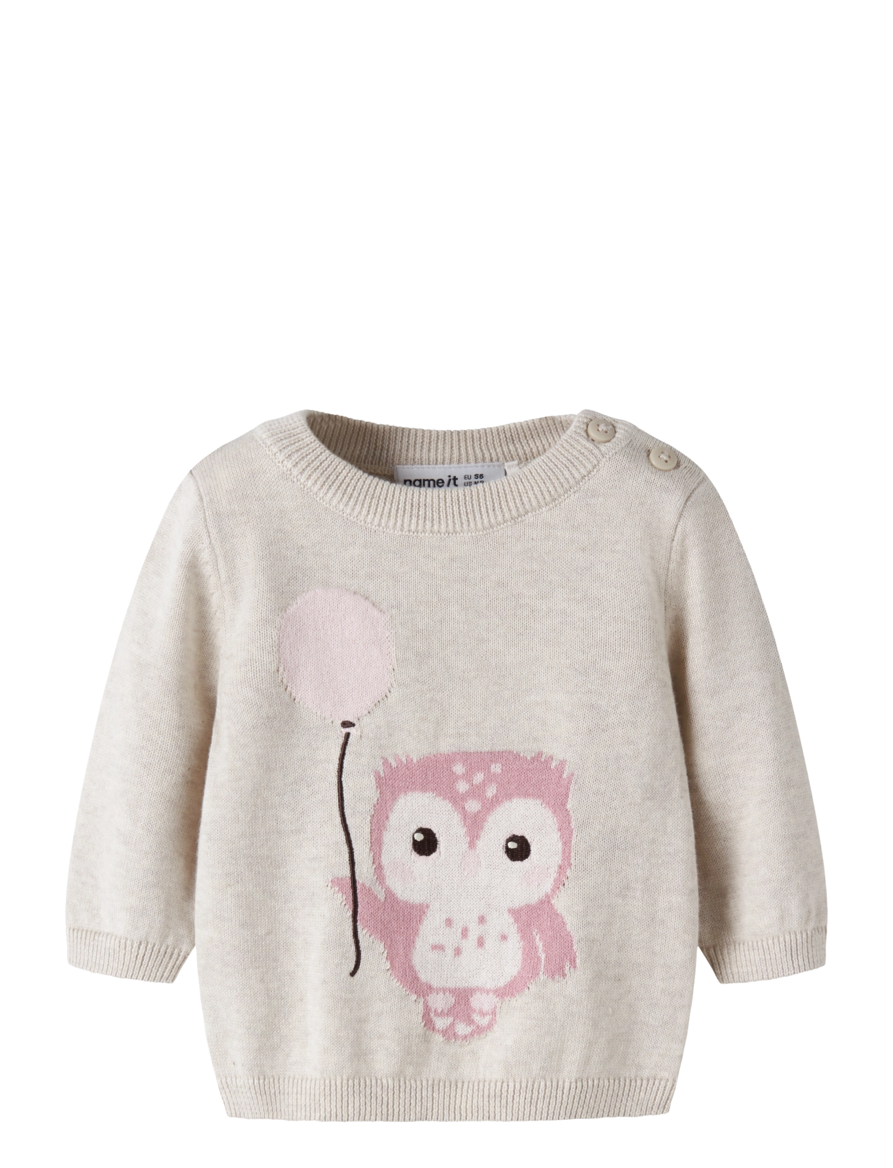 name it NBFNINETTE LS KNIT - Neuheiten - PEYOTE MELANGE / beige