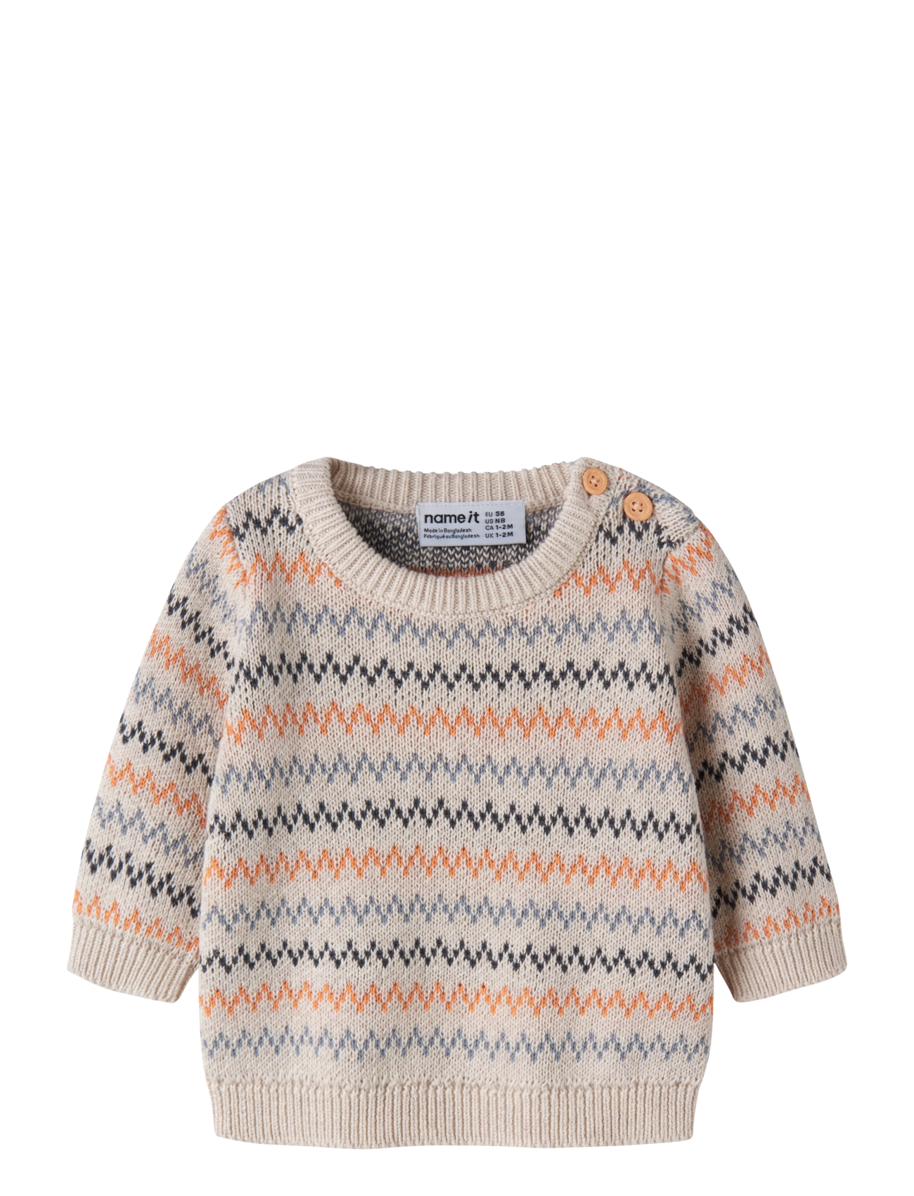 name it NBMNINO LS KNIT - Neuheiten - PEYOTE MELANGE / beige