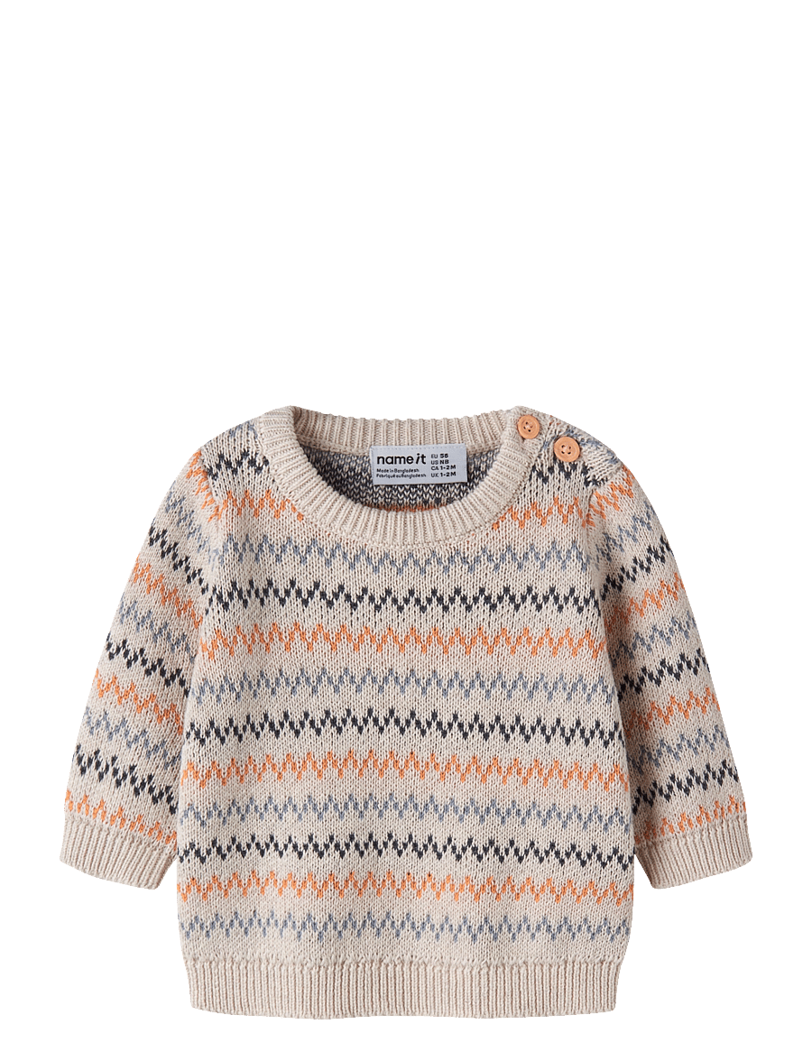 name it - NBMNINO LS KNIT - pullover - peyote melange - 0
