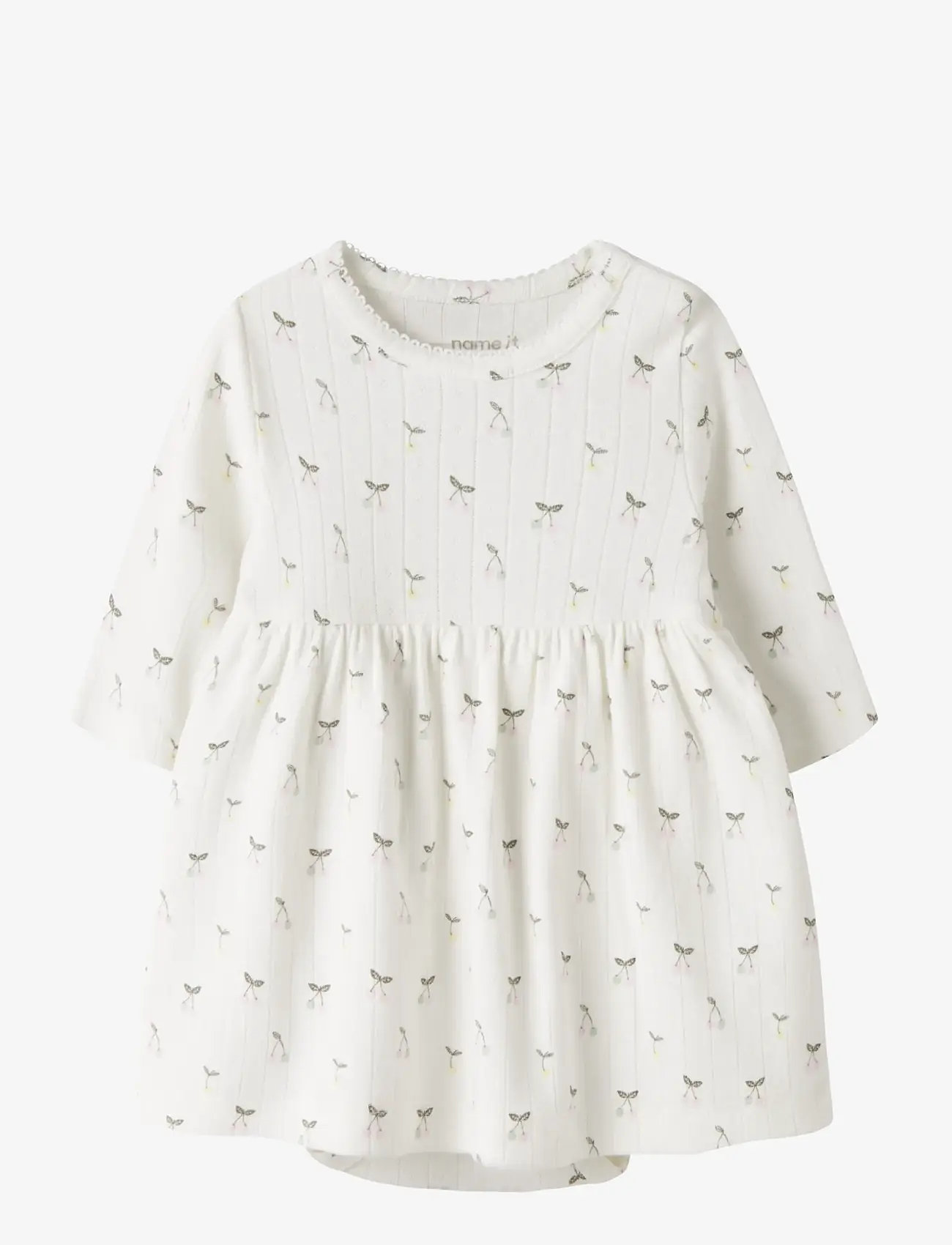 name it - NBFFICHERRY LS BODYDRESS - langærmede heldragter - cloud dancer - 0