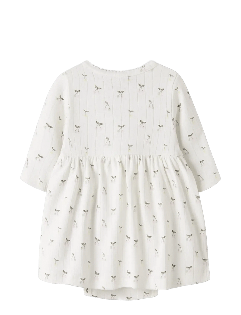 name it - NBFFICHERRY LS BODYDRESS - langærmede heldragter - cloud dancer - 1