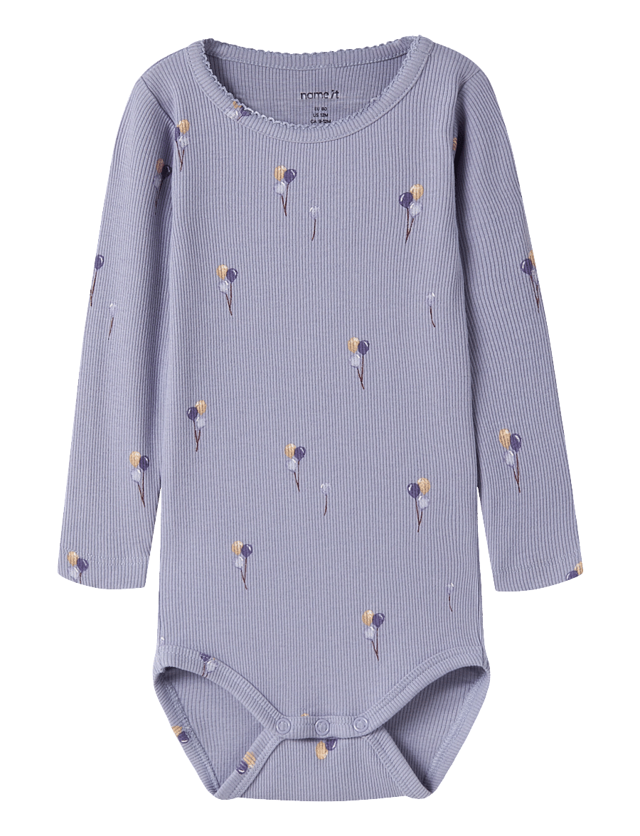 name it - NBFNABILA LS BODY BOX - pikkade varrukatega bodid - heirloom lilac - 0