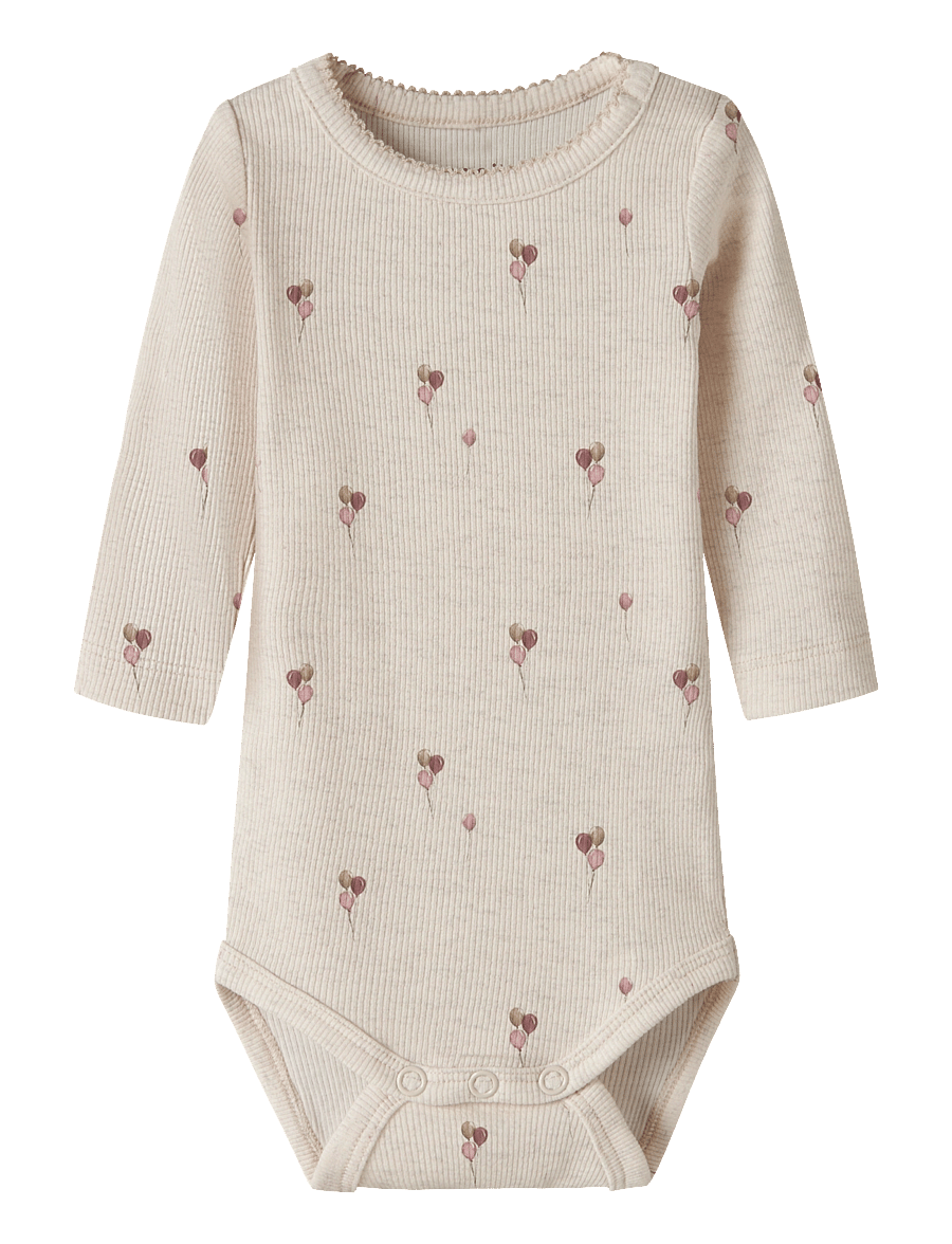 name it - NBFNABILA LS BODY BOX - pikkade varrukatega bodid - peyote melange - 0
