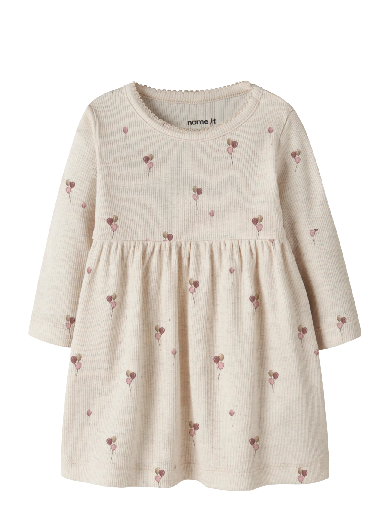 name it NBFNABILA LS DRESS BOX - Kleider & Röcke - PEYOTE MELANGE / beige