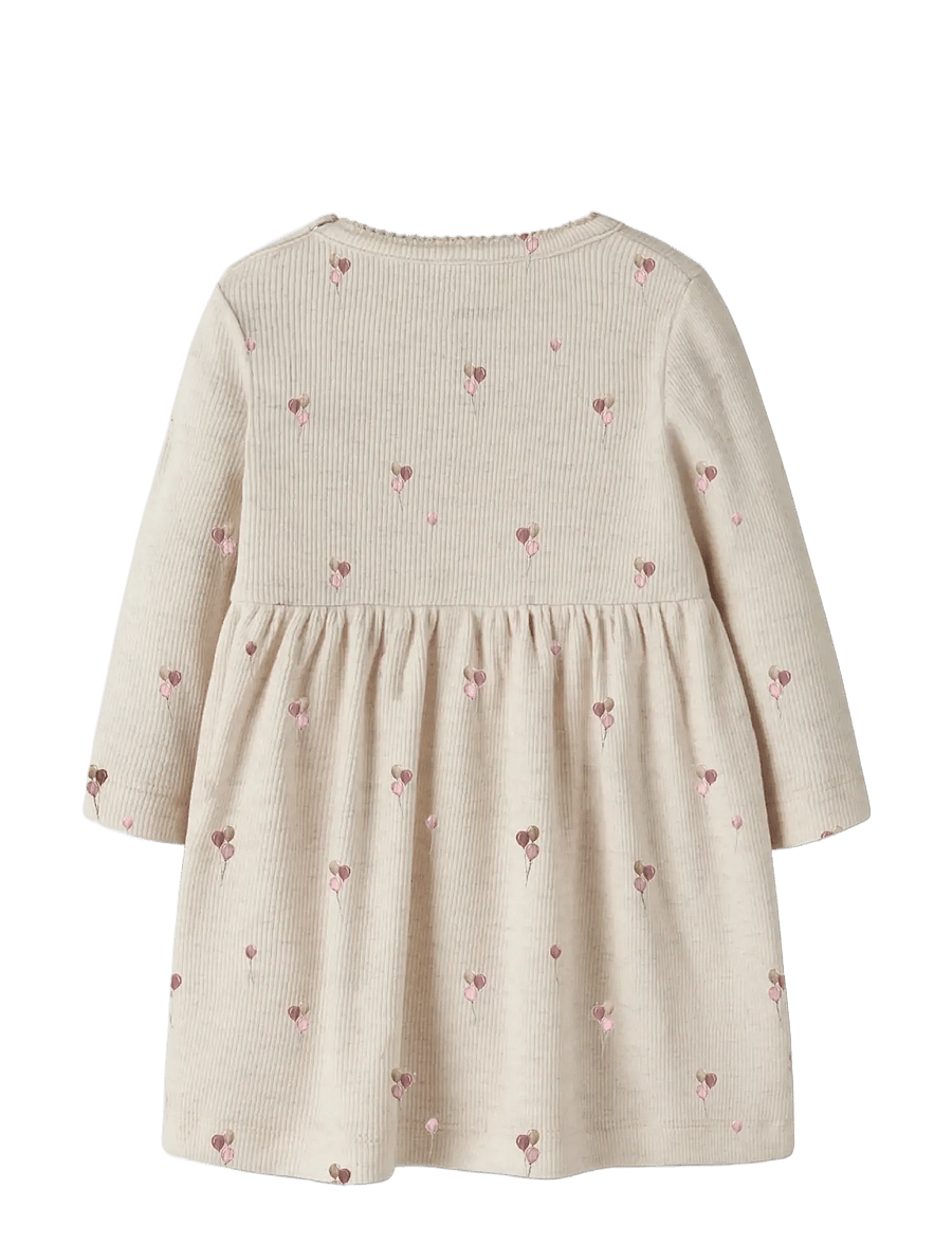 name it - NBFNABILA LS DRESS BOX - langärmelige babykleider - peyote melange - 1