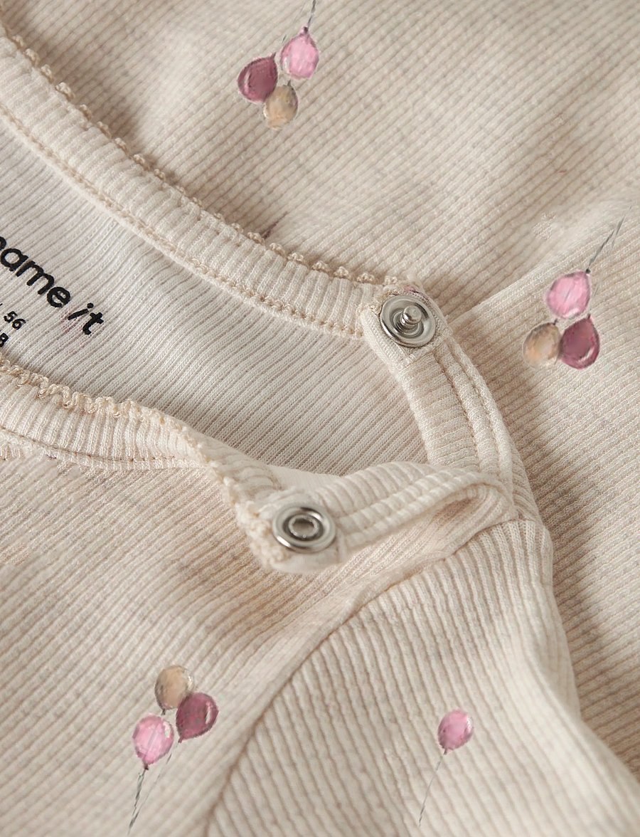name it - NBFNABILA LS DRESS BOX - langärmelige babykleider - peyote melange - 3