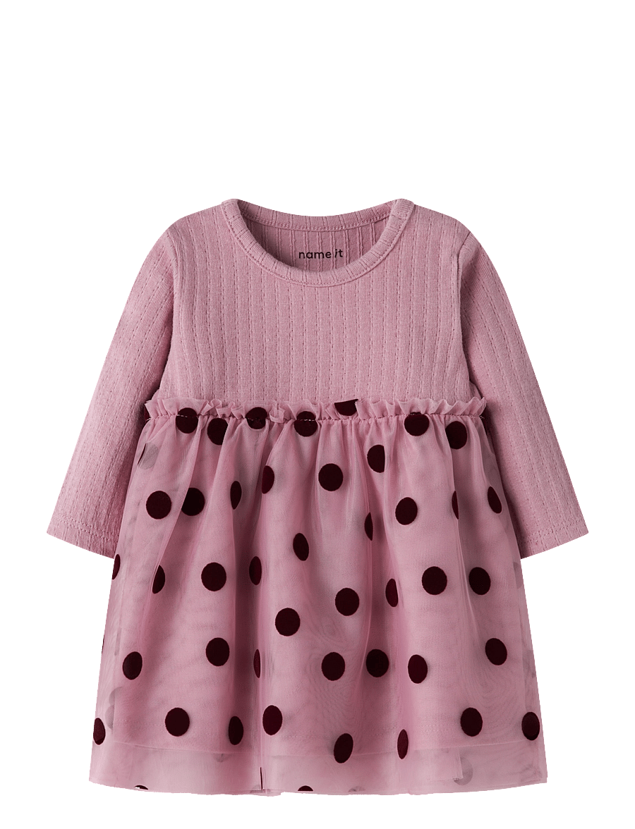 name it - NBFNAGINA LS DRESS - pikkade varrukatega beebikleidid - lilas - 0