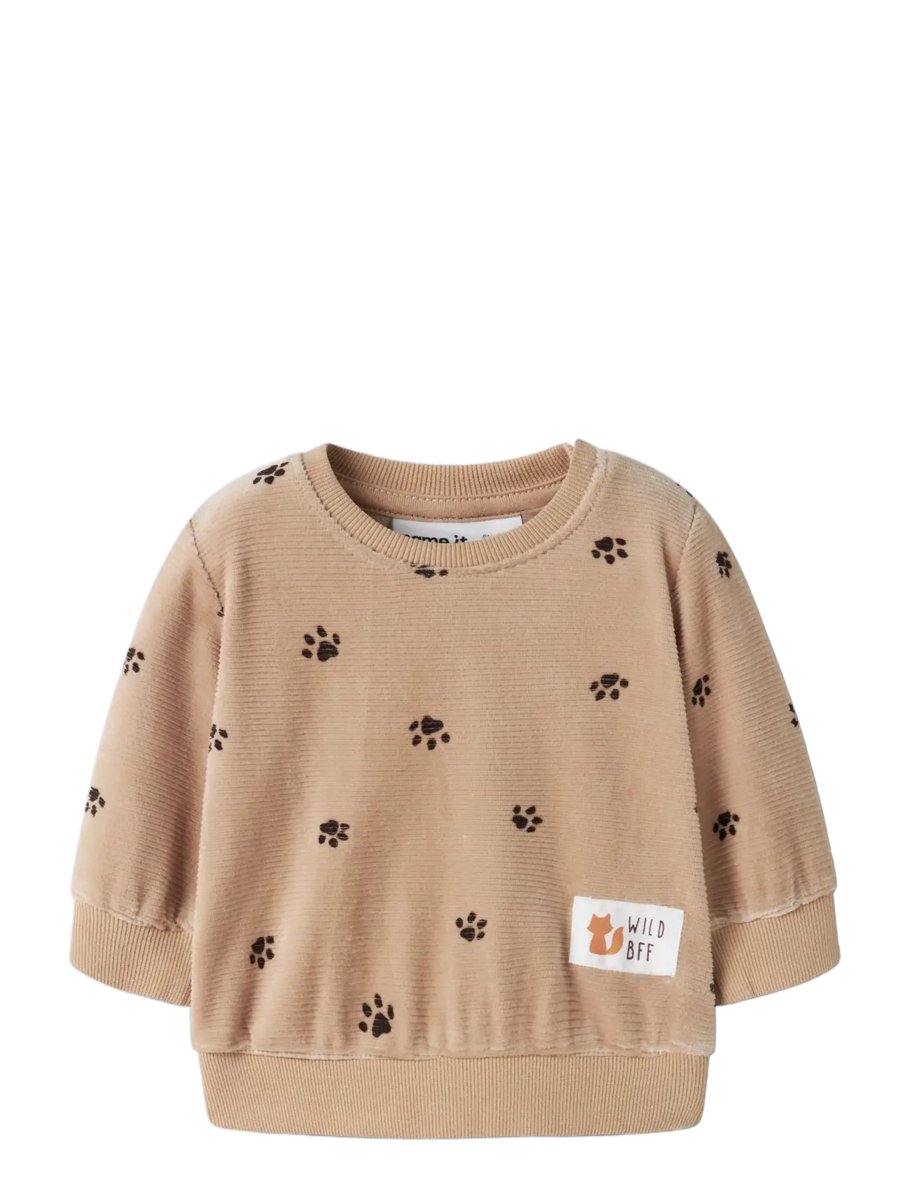 name it - NBMNORDEN VEL LS O-NECK - sweatshirts - sesame - 2