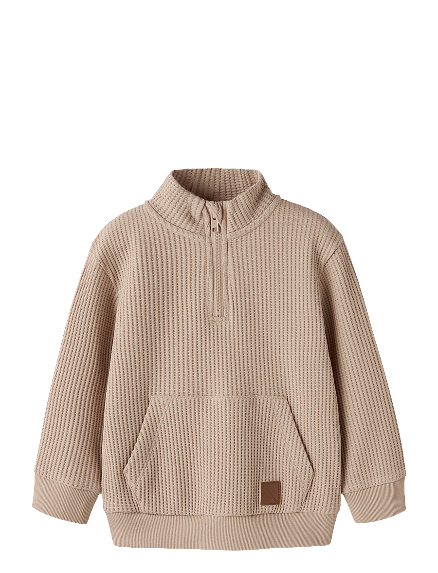 name it - NMMNAEL LS NREG WAFFLE - džemprid - sesame - 0